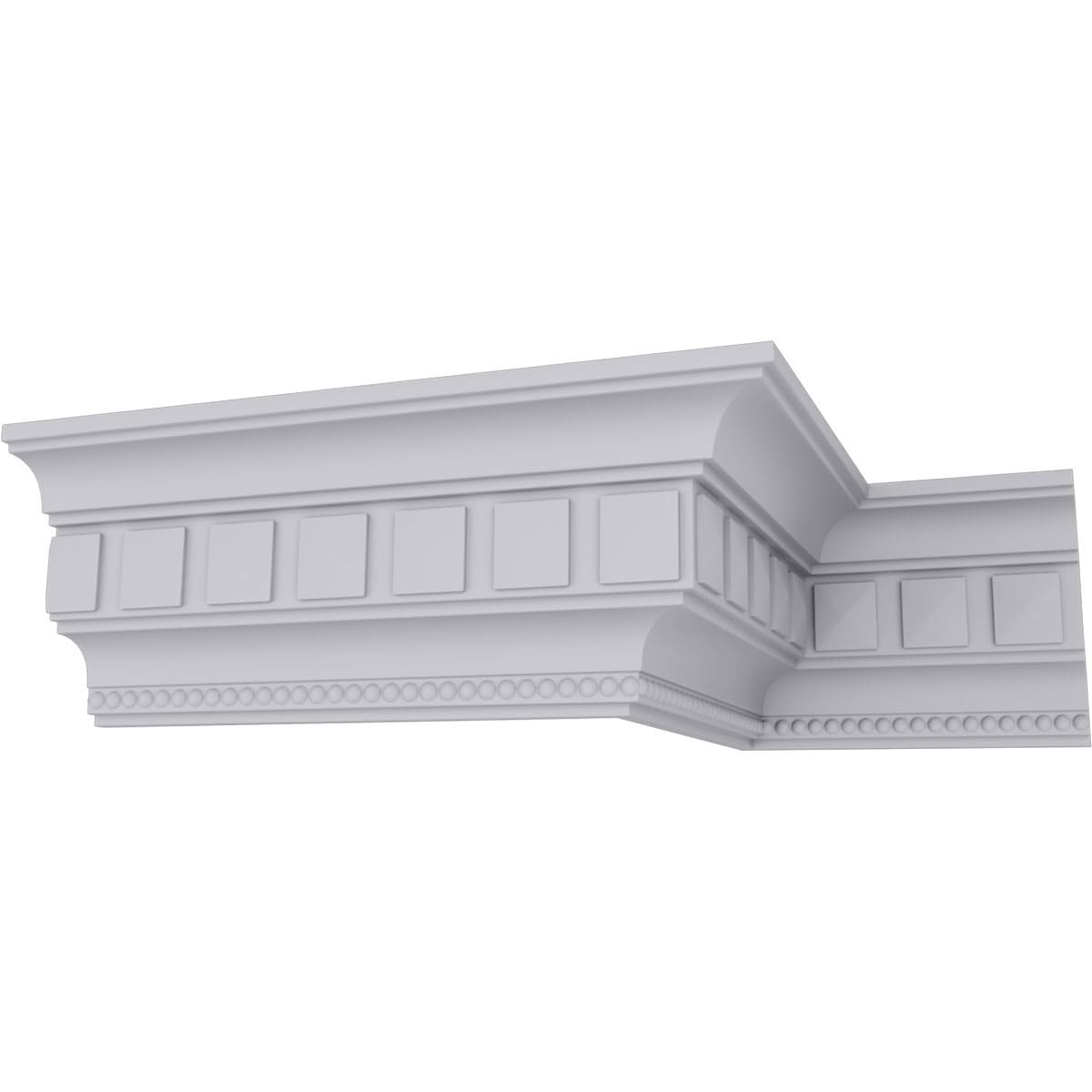 Ekena Millwork MLD04X03X05SW-CASE-8 3-in T x 5-1/8-in W x 7-ft 10-1/2-in L Primed Urethane Crown Moulding 8 -Pack