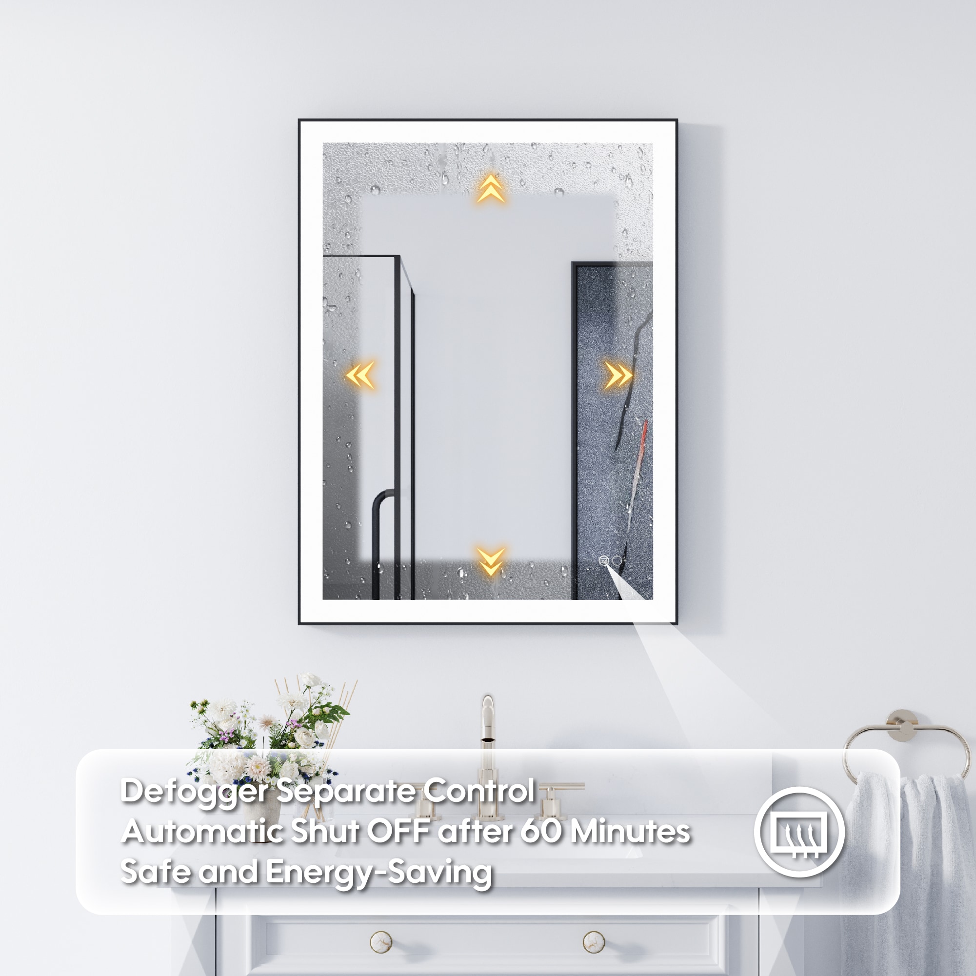 CALVON HML2432BL Framed-Bath-Mirrors - View #5