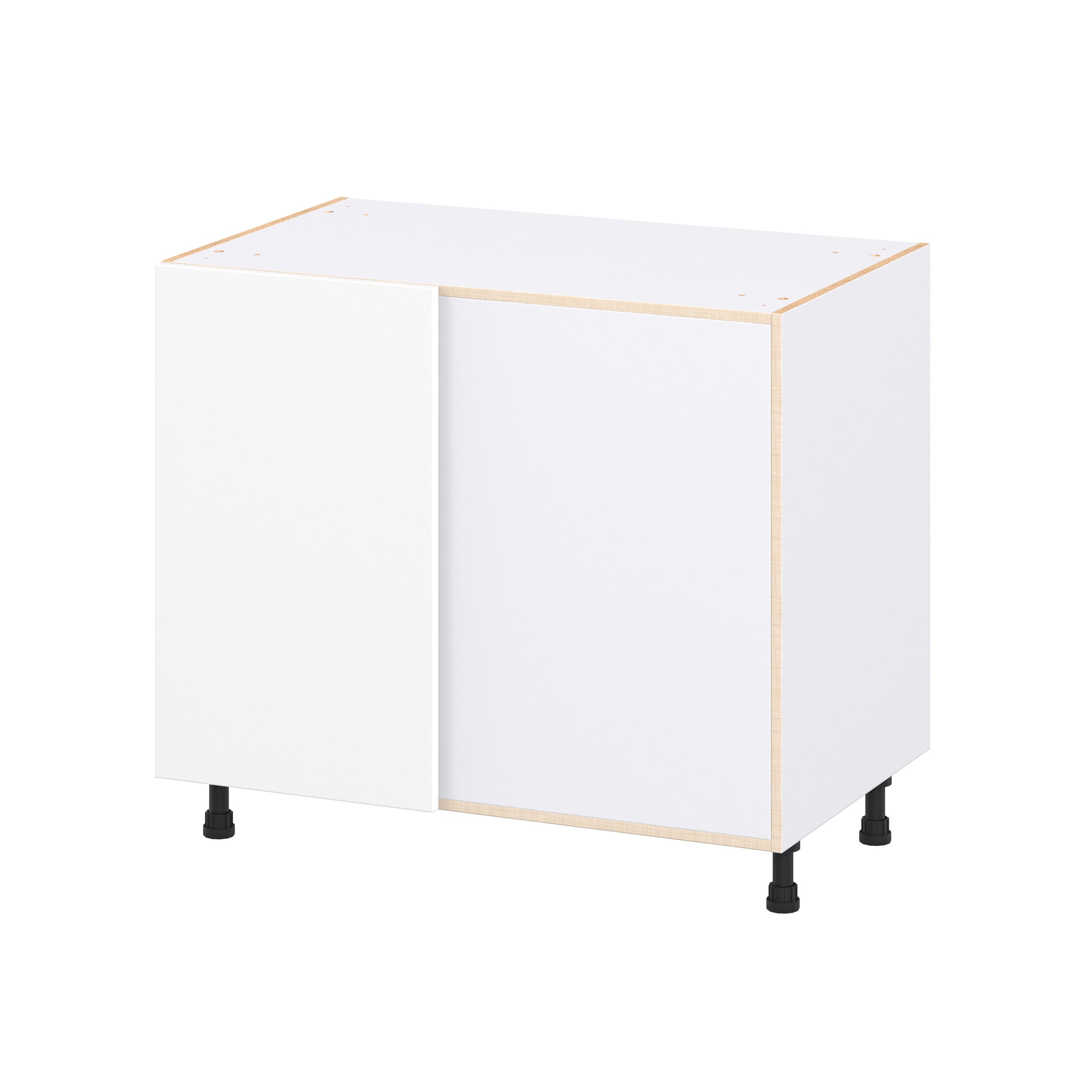 Hugo&Borg DSBBCR39-LA Lasalle 39-in W x 34.5-in H x 24.5-in D Bright White Slab Blind Base Fully assembled Cabinet Flat Panel Slab