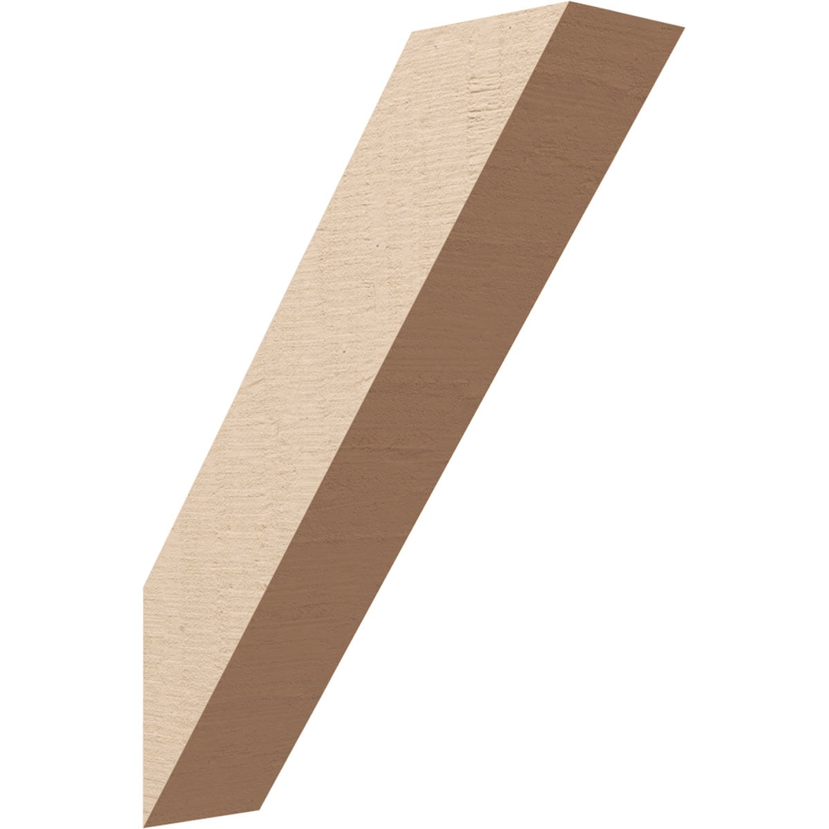 Ekena Millwork BRCUR05X18X24TRARCPR 5-in x 24-in x 18-in Primed Urethane Traditional Woodgrain TimberThane Knee Brace