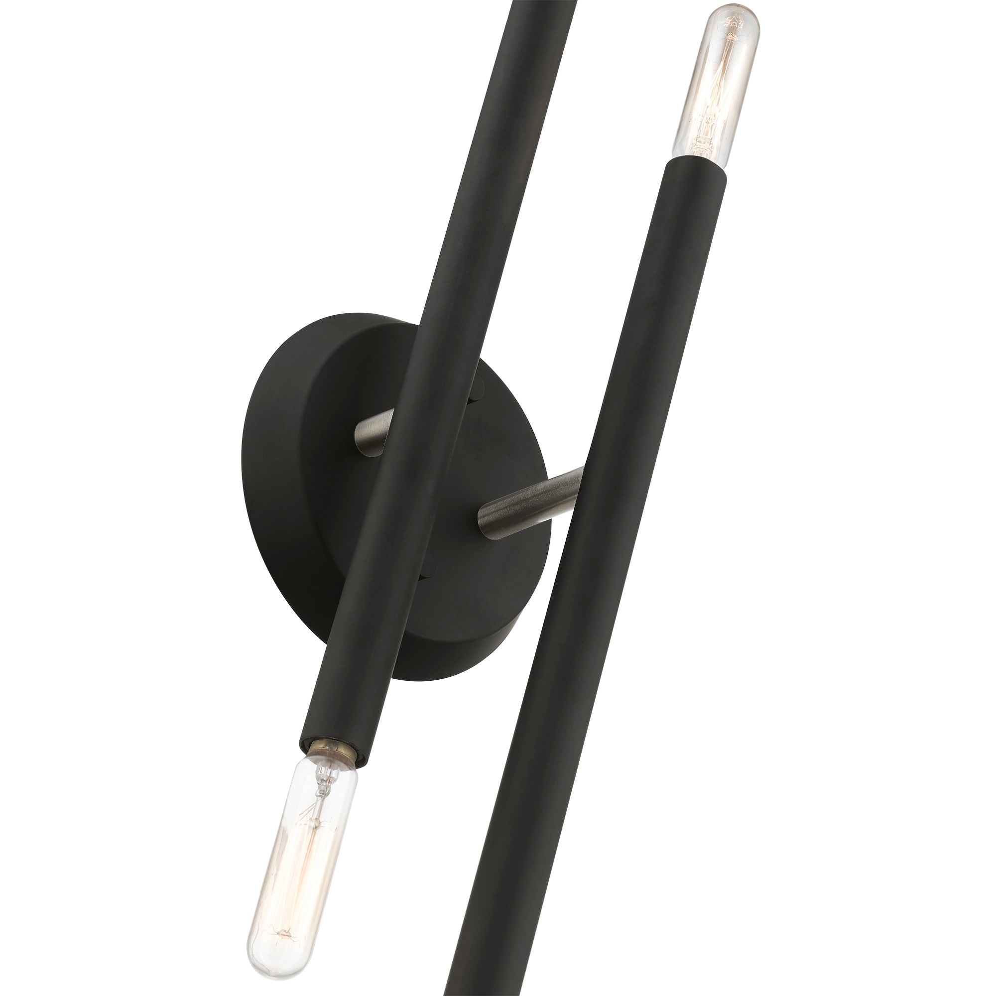 Soho 17" Black and Brushed Nickel 4-Light Wall Sconce