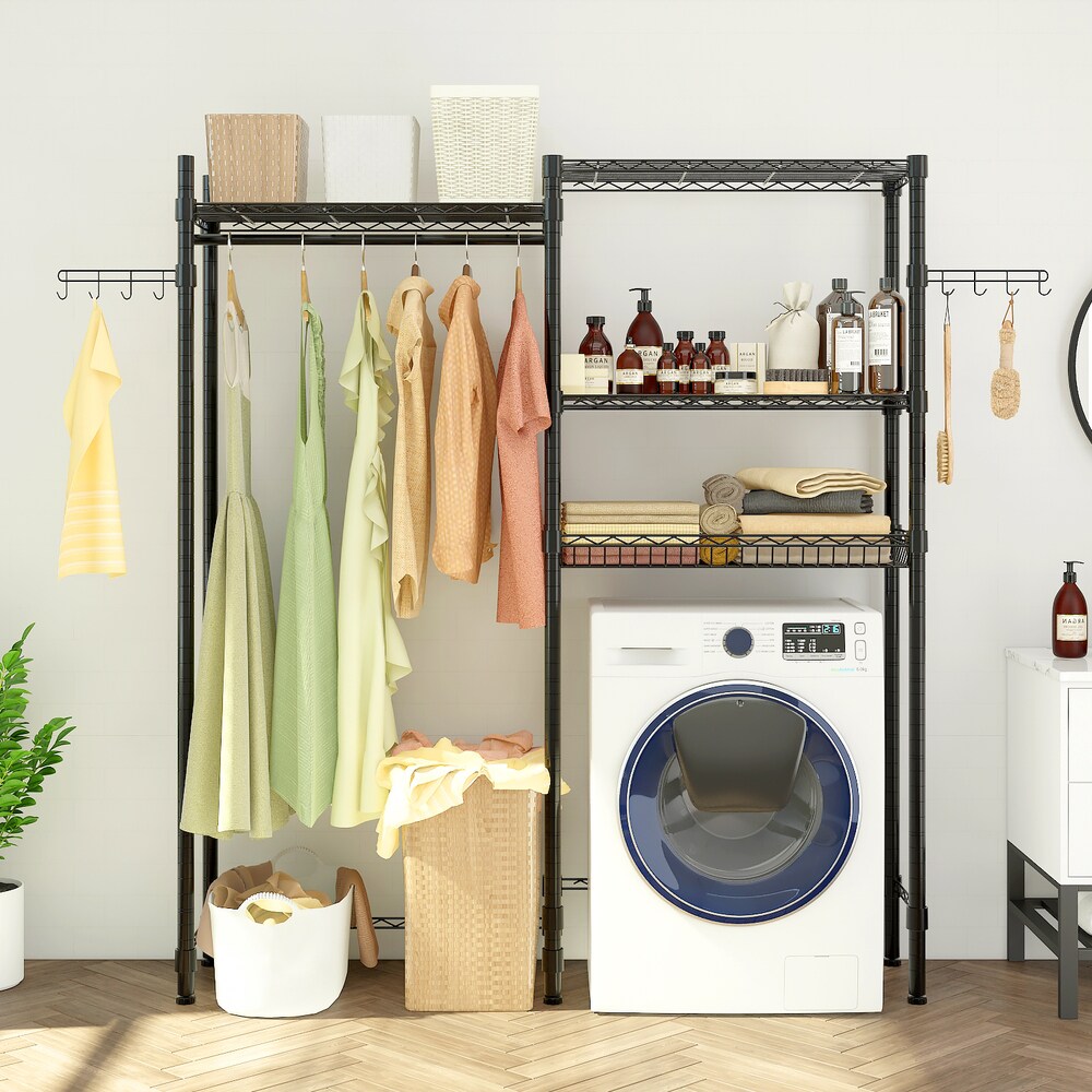Winado Black Steel Clothing rack