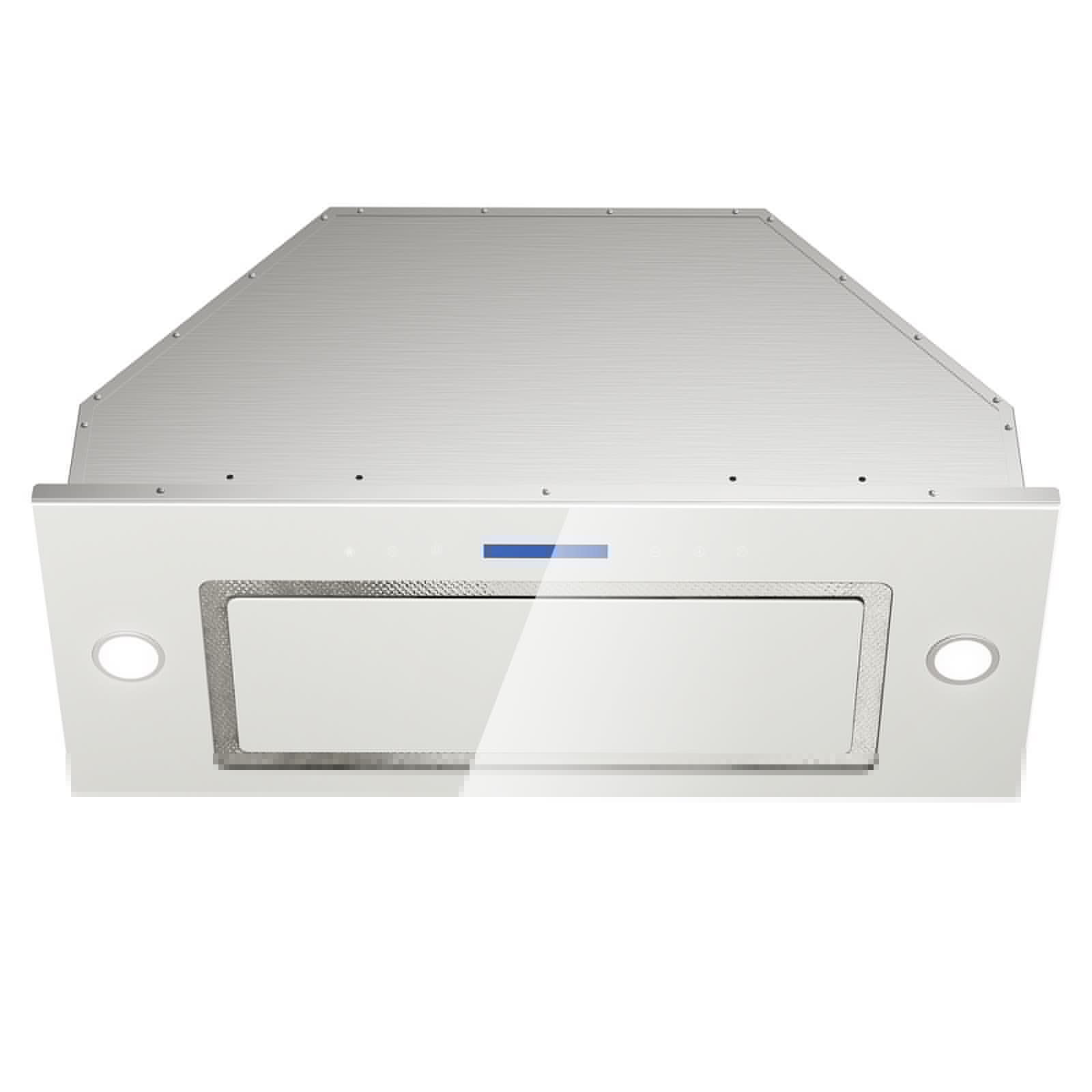 DIVAN DHB01-30WG 30IN 900CFM Insert Under Cabinet Stainless Range Hood Tempered Glass with Touch Control