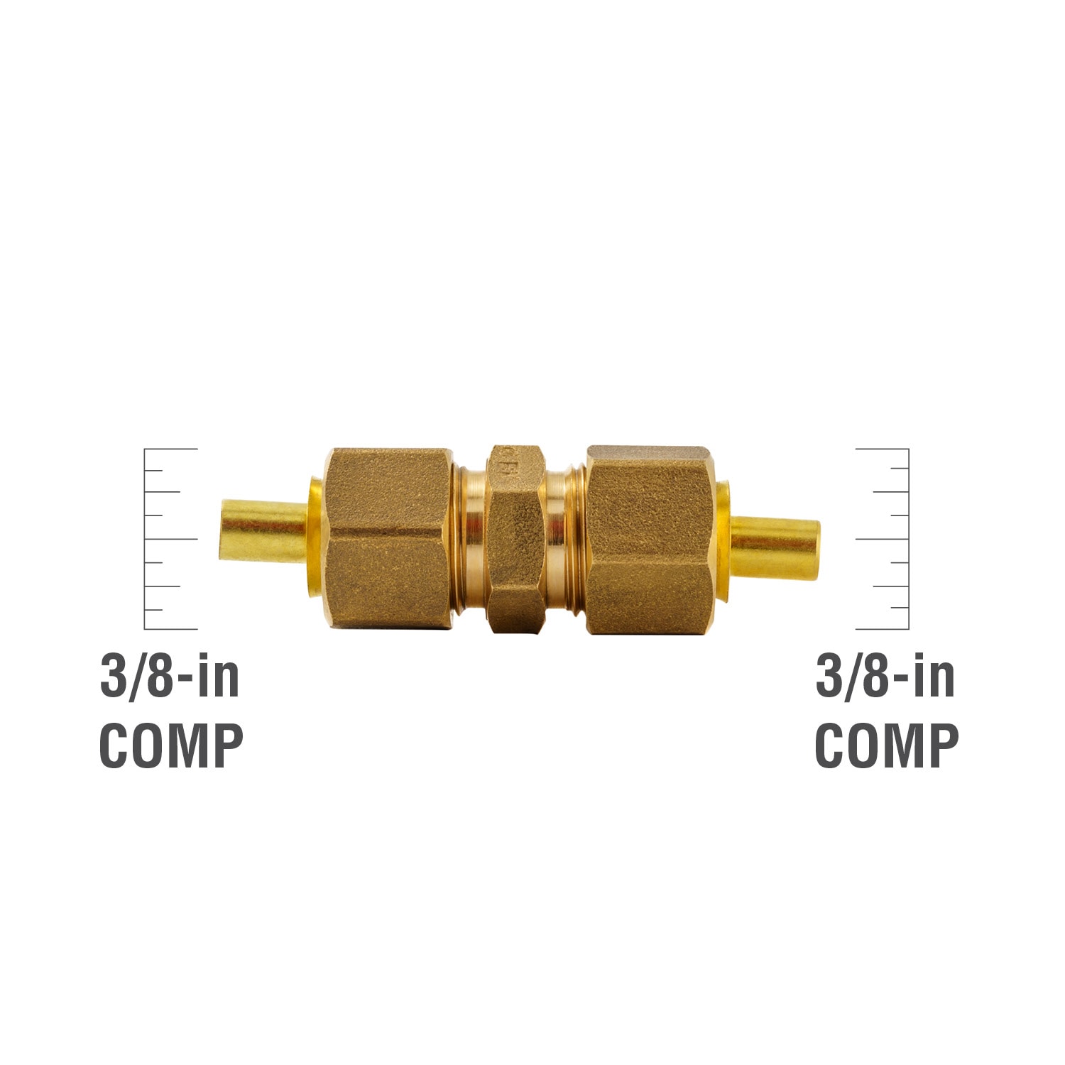 Proline Series 3/8-in x 3/8-in Compression Coupling Union Fitting in the Brass  Fittings department at
