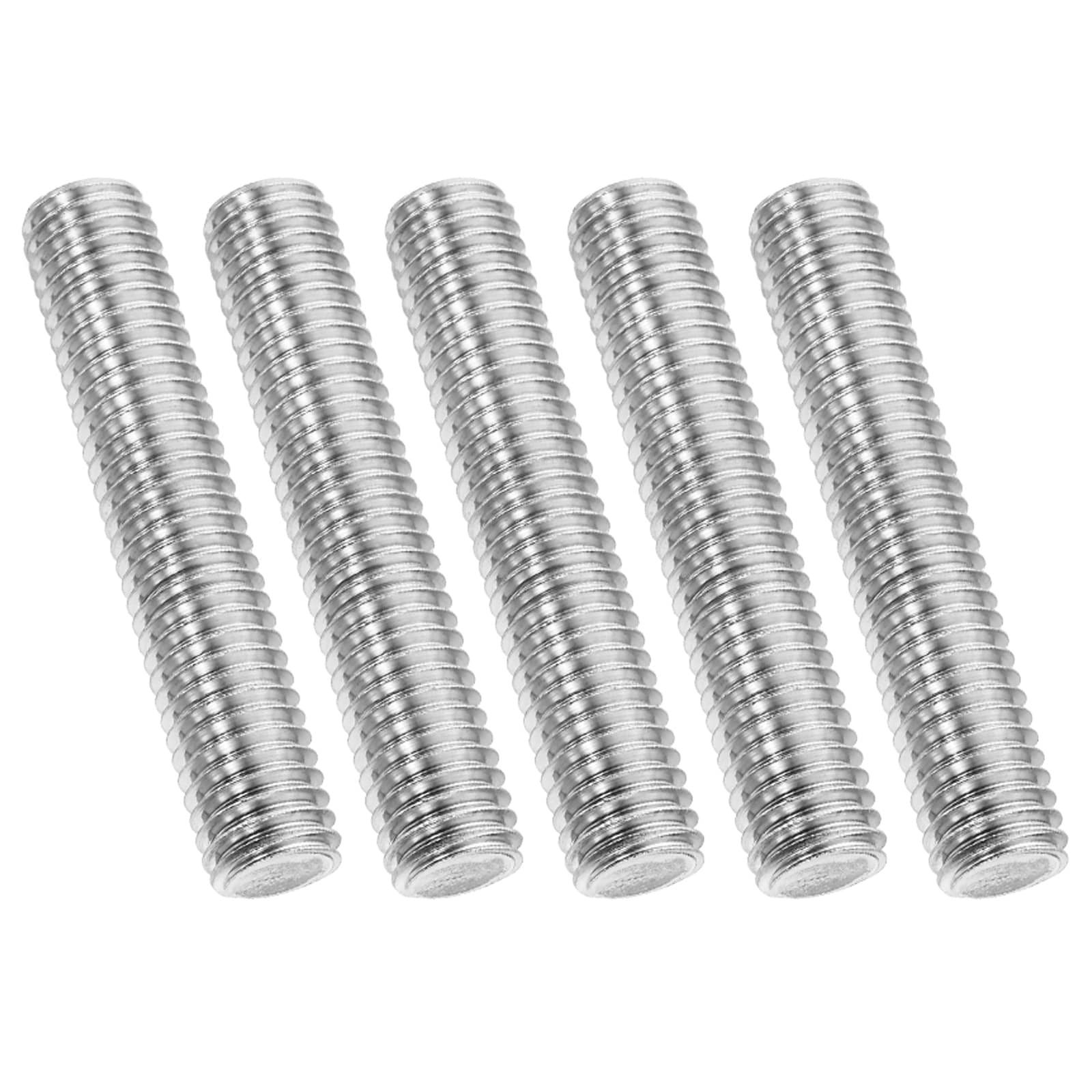 PATIKIL 1/2inch-13 UNC 304 Stainless Steel Fully Threaded Rod 5pcs 3inch Length Long Threaded Screw Right Hand Threads All Threaded Rod Studs for Anchoring Bolt Clamps Hangers and U-Bolts