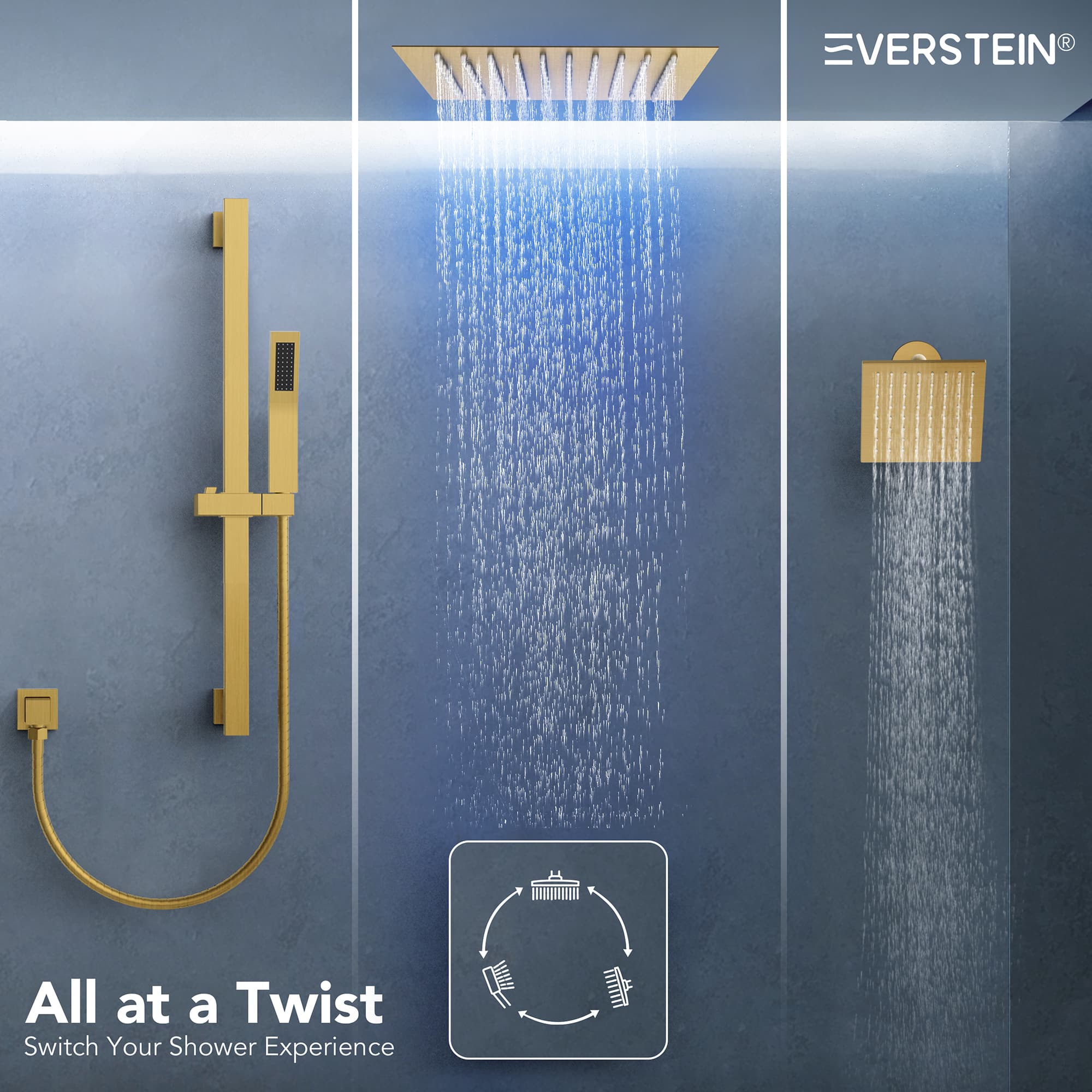 EVERSTEIN SFS-1012-GD Tub-Shower-Faucets - View #3