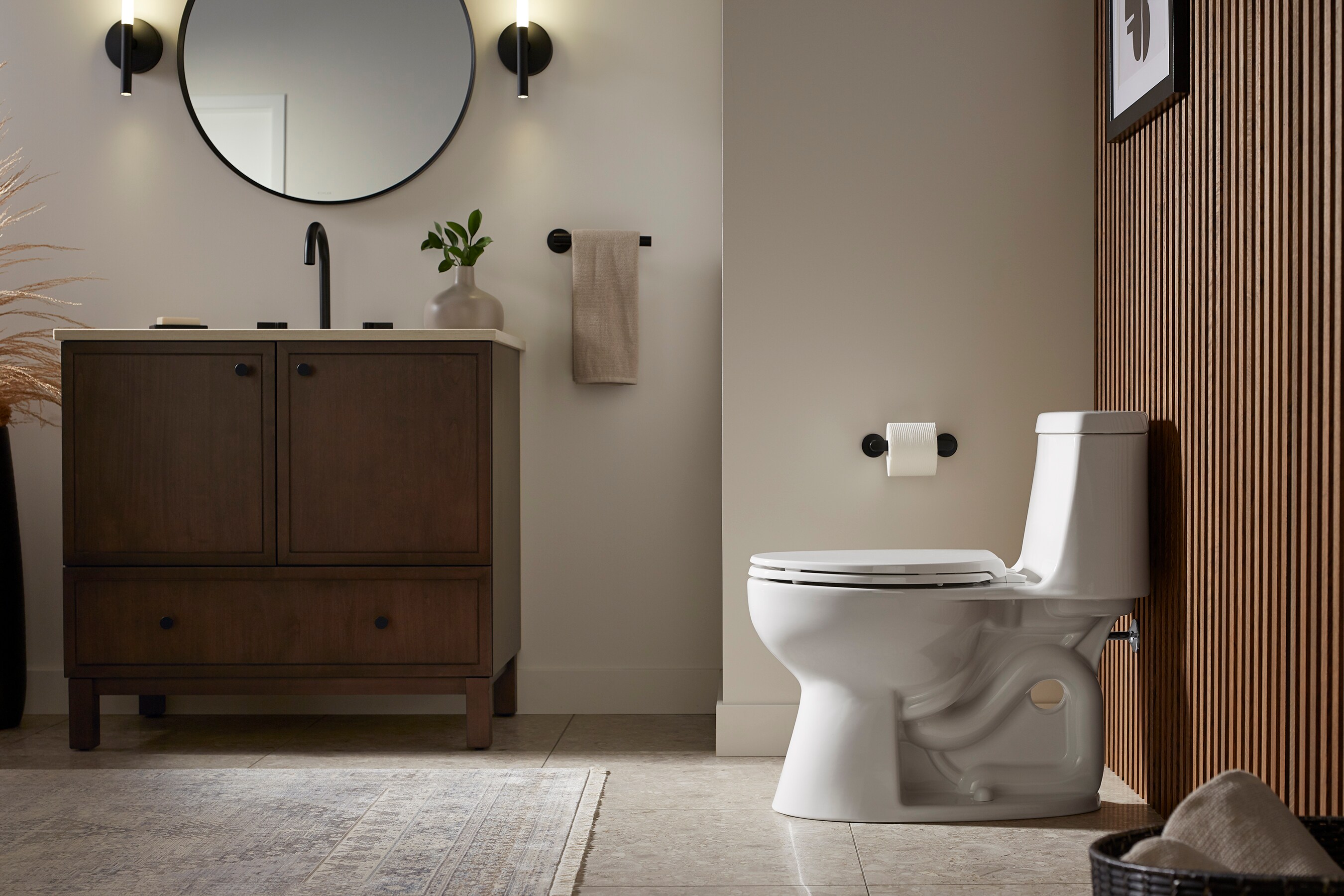 Santa Rosa White Compact Elongated One-Piece Toilet