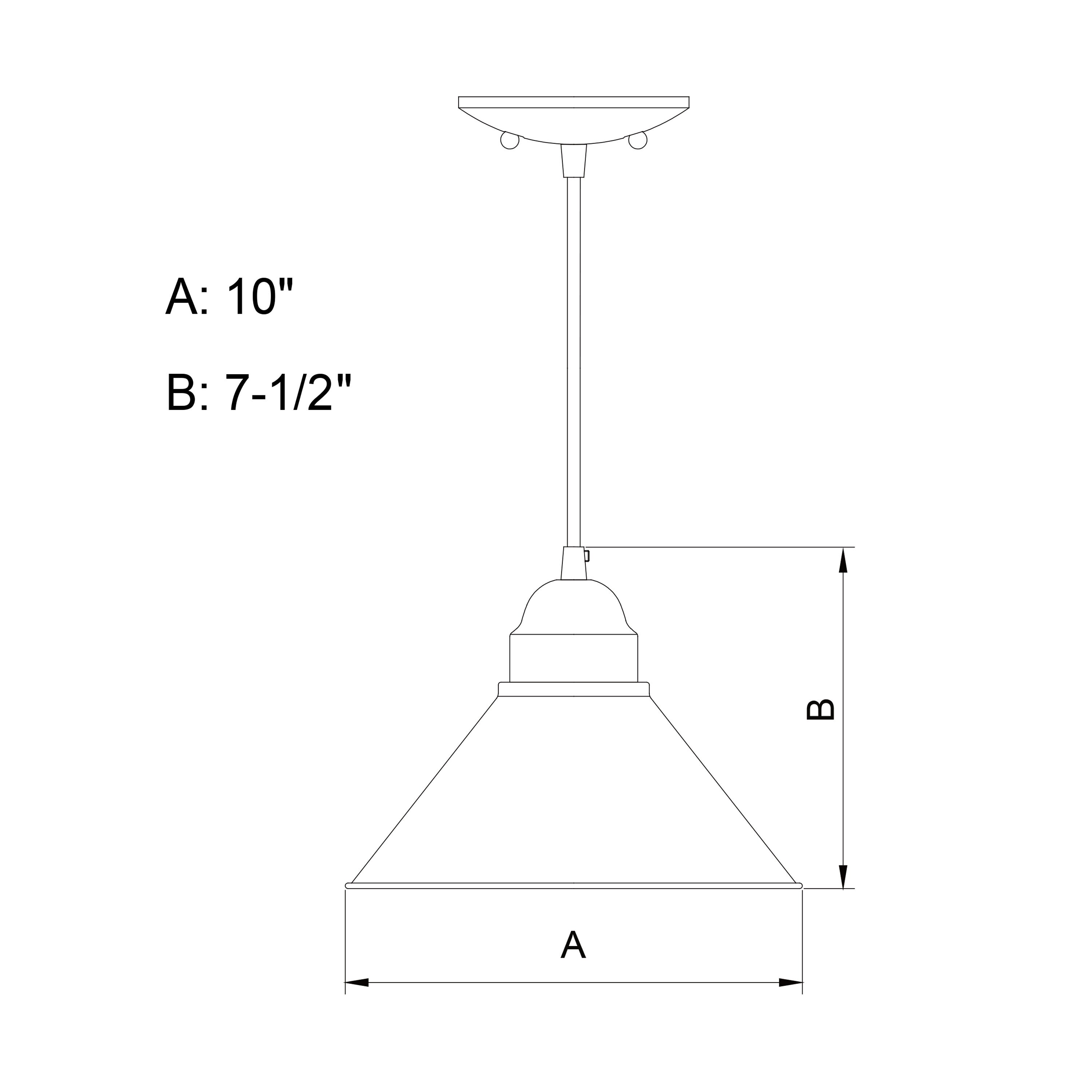 Aged Iron and Gold Farmhouse 10" Outdoor Pendant Light