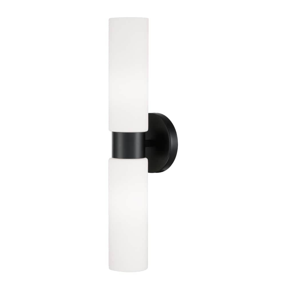 Capital Lighting  652621 Theo 2 Light 5 Inch Wide Bath Bar with Soft White Glass Shades