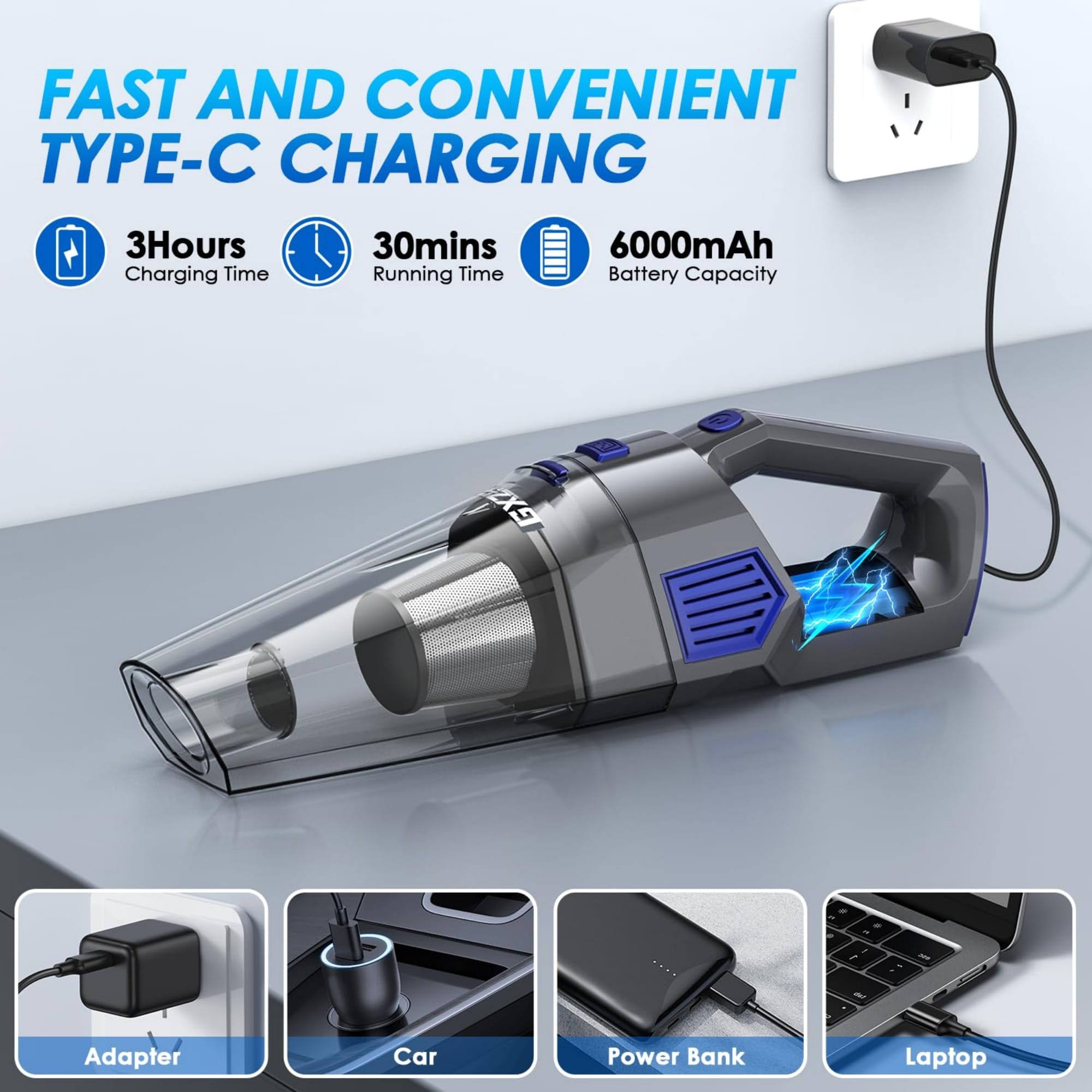 Wudkey L4-EP8U2V Handheld-Vacuums - View #6