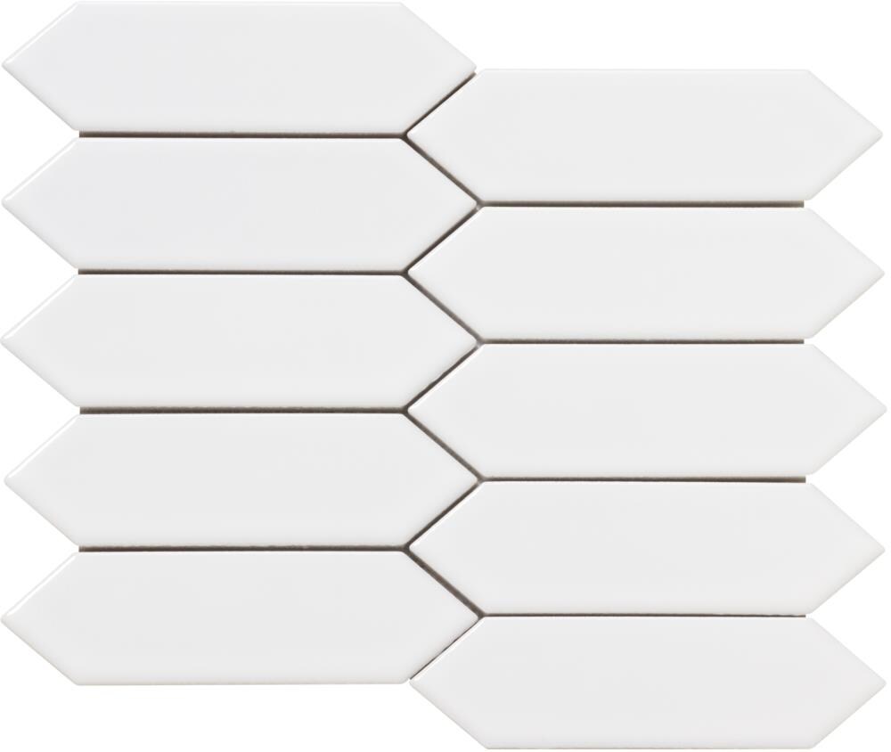Emser W13ELIXIWH0810MO Elixir 11-Pack White 8-in x 10-in Porcelain Border Tile (6.314-sq. ft/ Box Only)