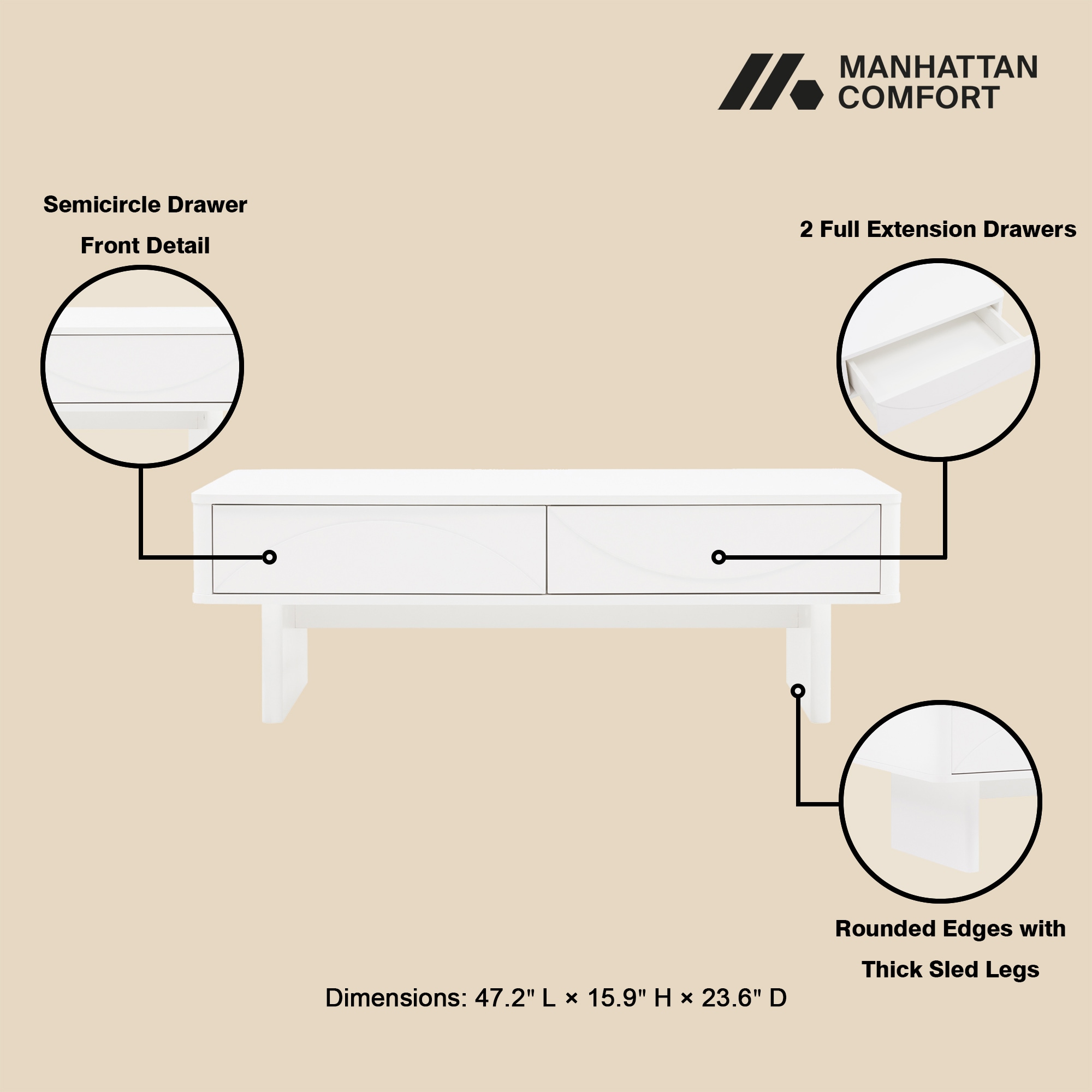 Manhattan Comfort CT020-WH Coffee-Tables - View #4