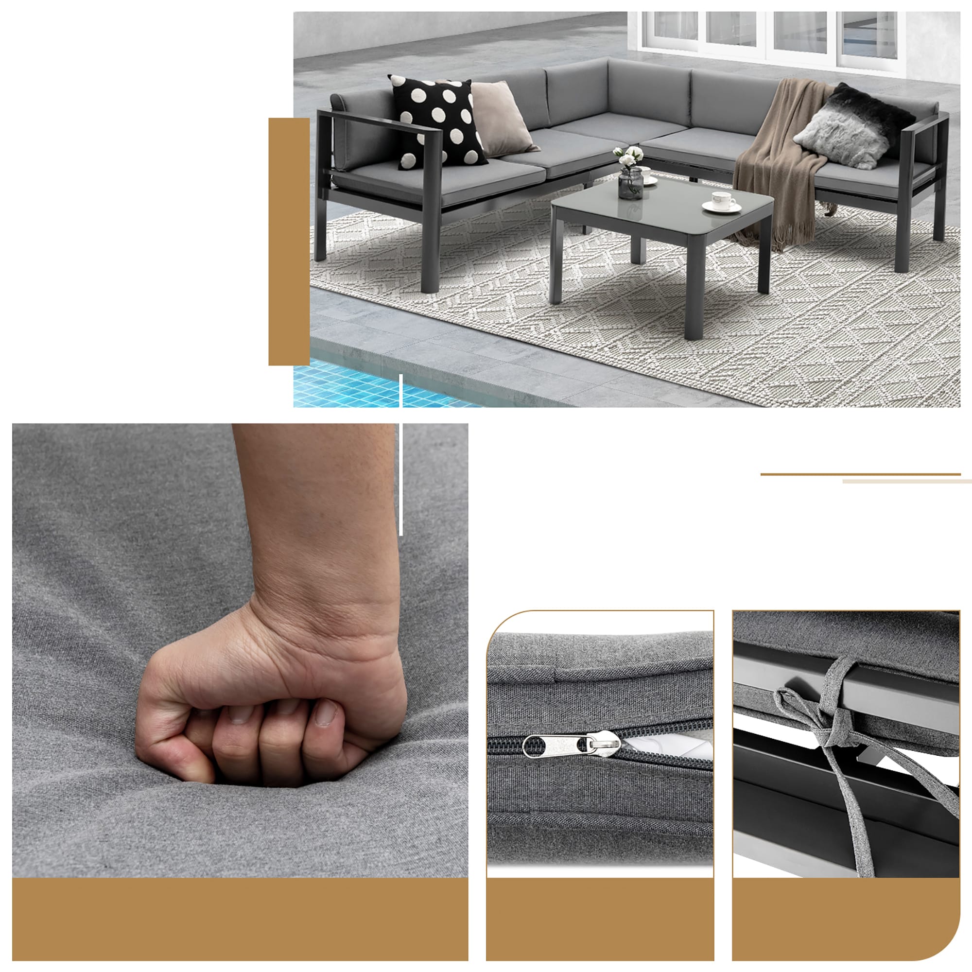 Costway NP10603GR+ Patio-Conversation-Sets - View #2