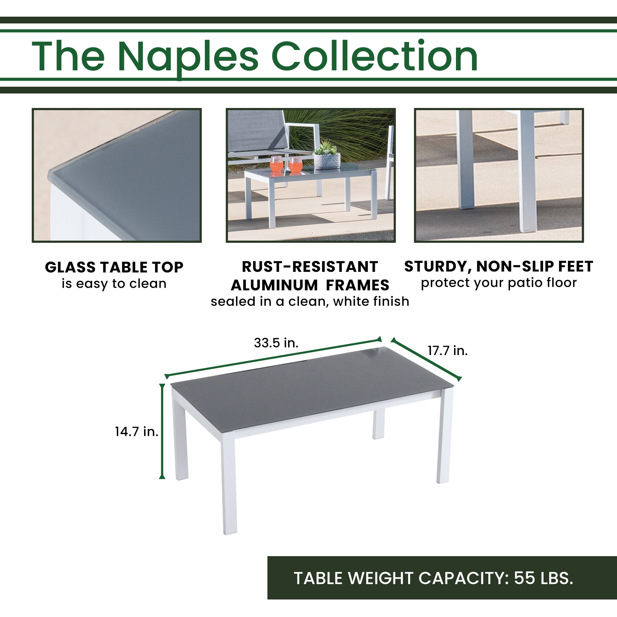 Hanover NAPLES4PC-WG Patio-Conversation-Sets - View #3