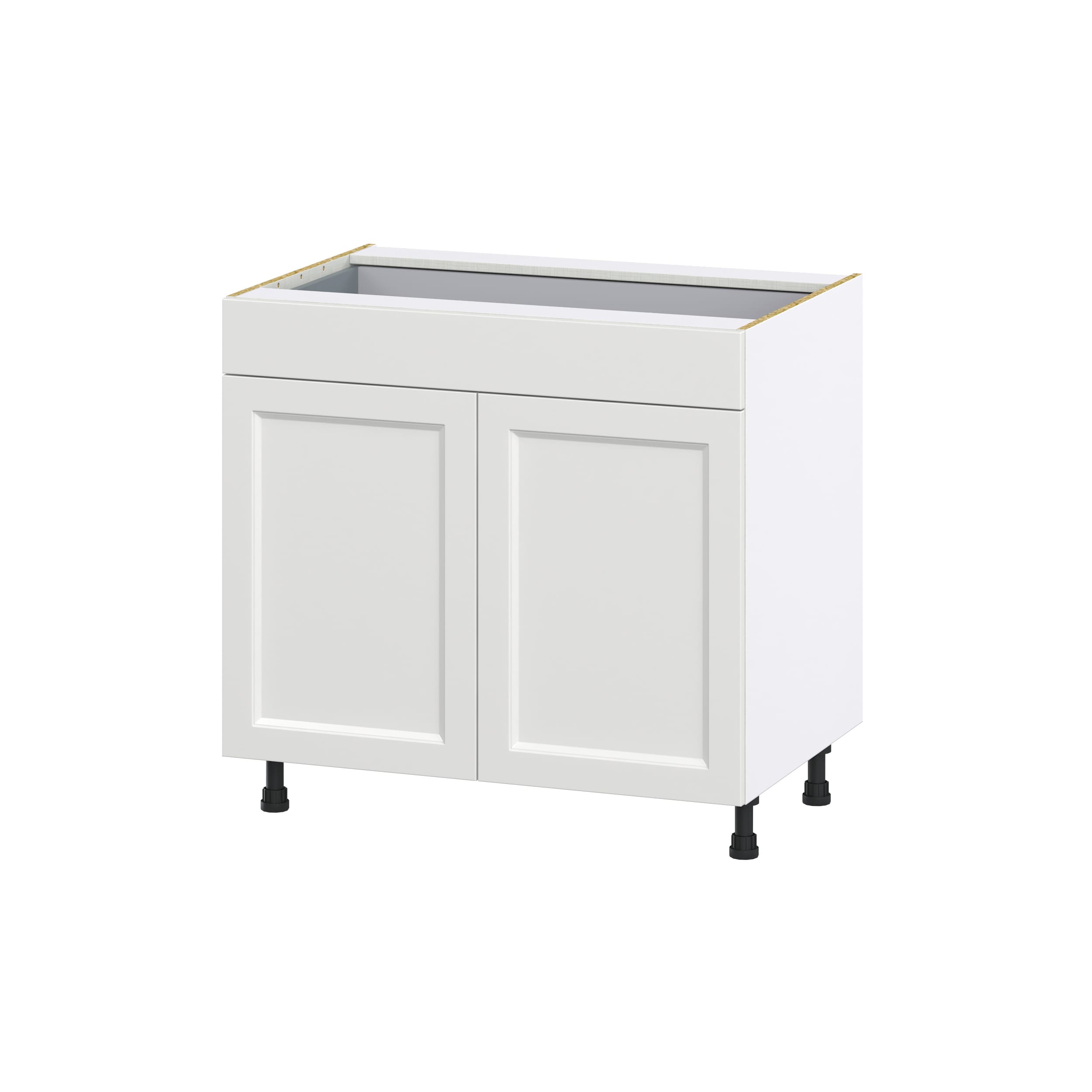 Hugo&Borg DSB36-RI Riviera 36-in W x 34.5-in H x 24-in D Bright White Base Fully assembled Cabinet (Recessed Panel Shaker)