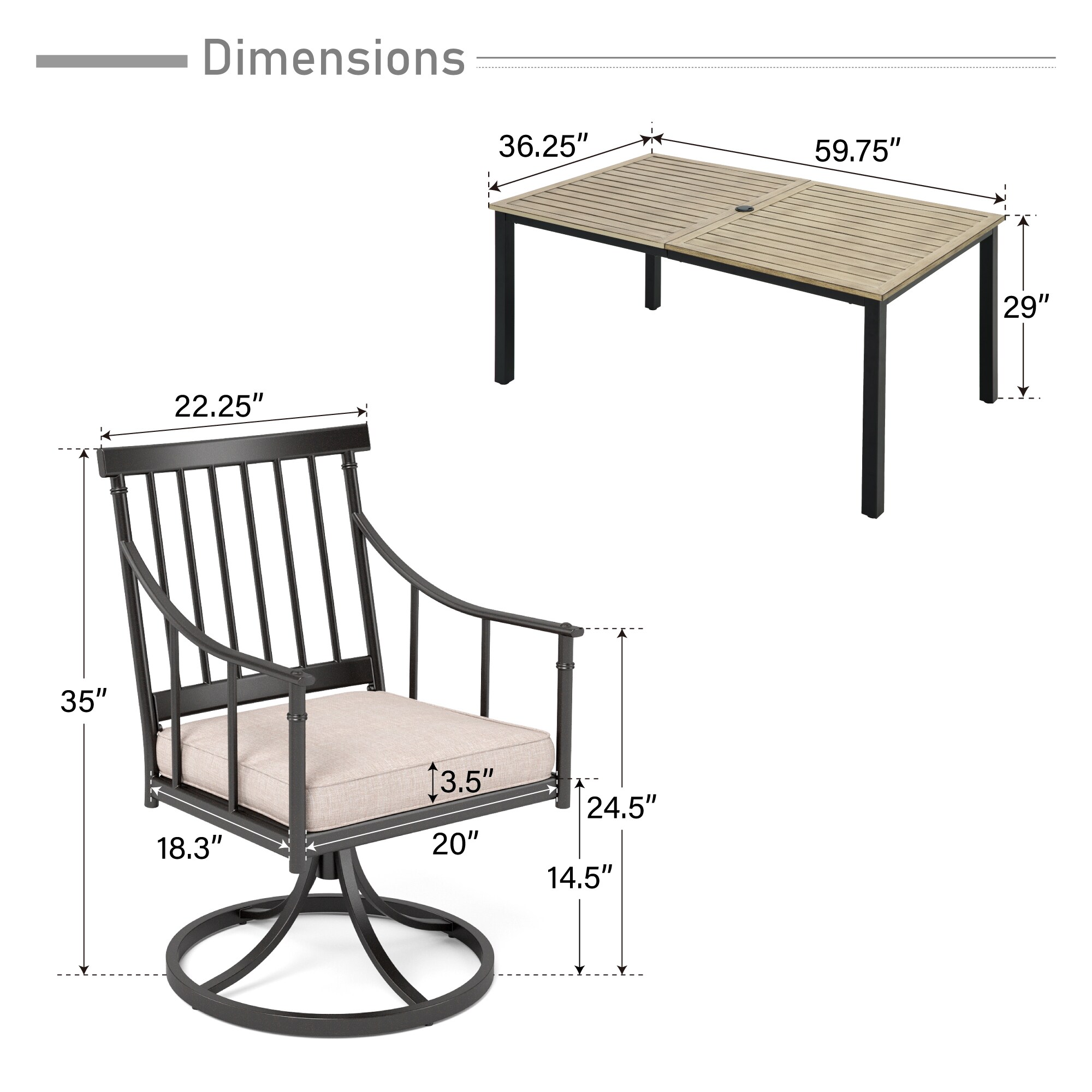 Sunshine Valley S7-458-155 Patio-Dining-Sets - View #2