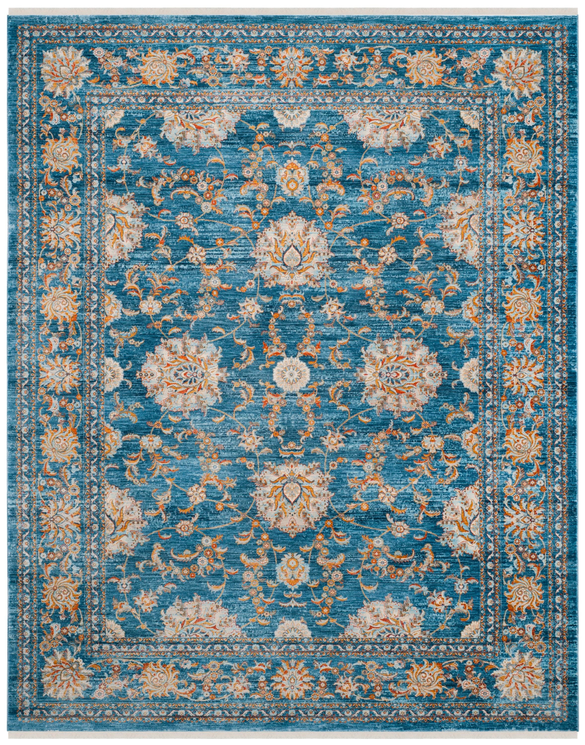 Safavieh VTP469K-6 Vintage Persian Bakrah 6 x 9 (ft) Loomed Polyester Turquoise/Multi Rectangular Indoor Distressed/Overdyed Vintage Area rug