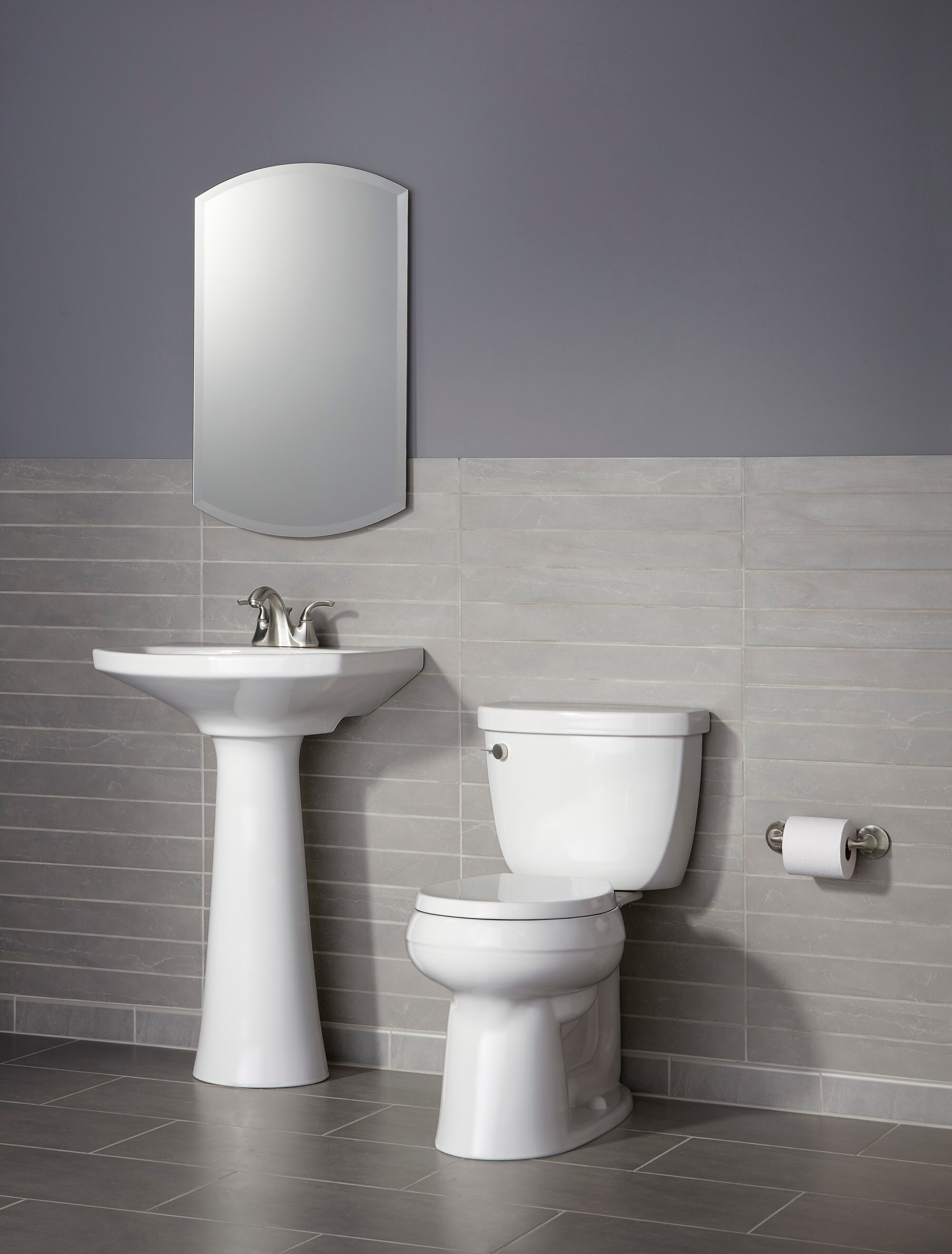 【R&B】Forte KOHLER Forte Vibrant Brushed Nickel 4-in centerset 2-Handle
