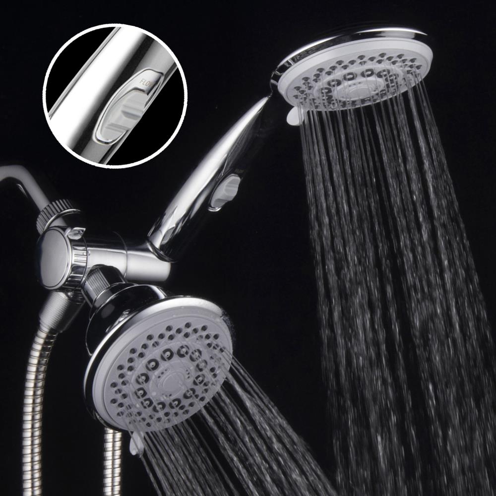 HotelSpa Chrome 4-in Round Dual/Combo Shower Head 2.5-GPM (9.5-LPM) in ...