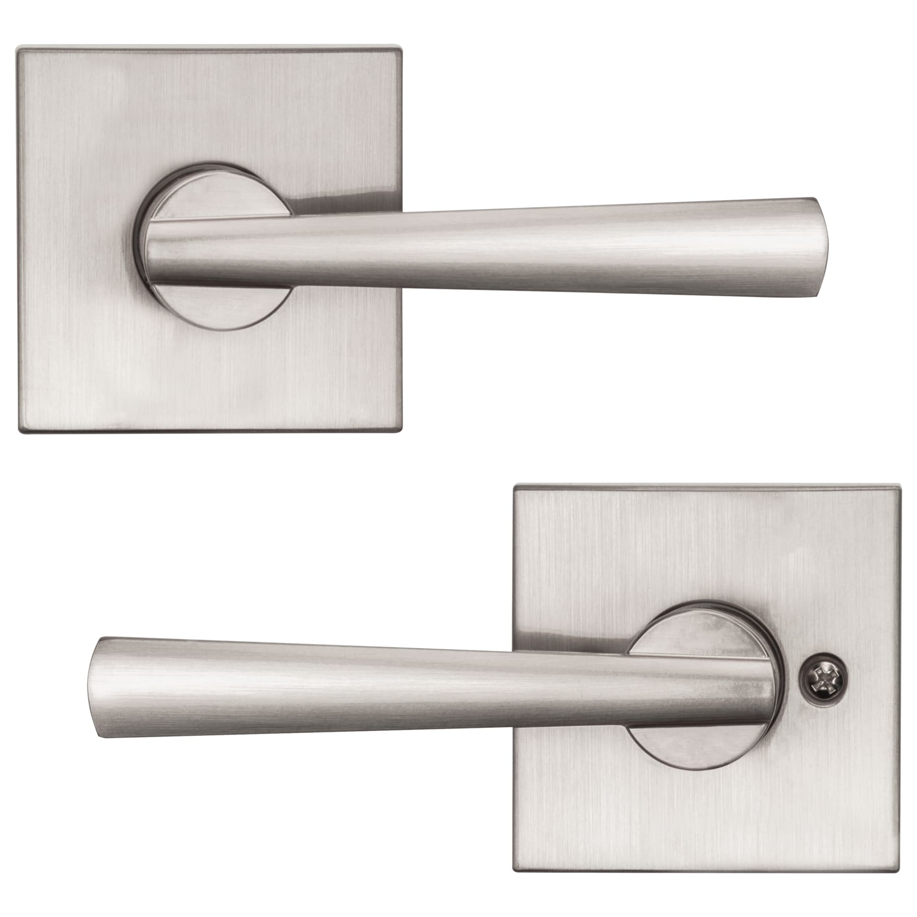 Satin Nickel Straight Lever Passage Door Handle