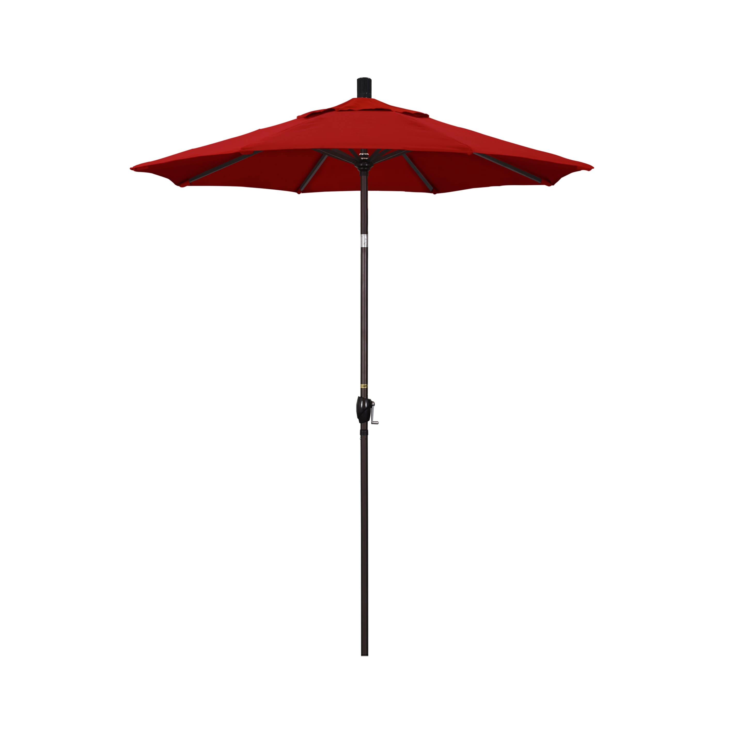 California Umbrella GSPT608117-5403 6-ft Aluminum Red Push-button Tilt Market Patio Umbrella