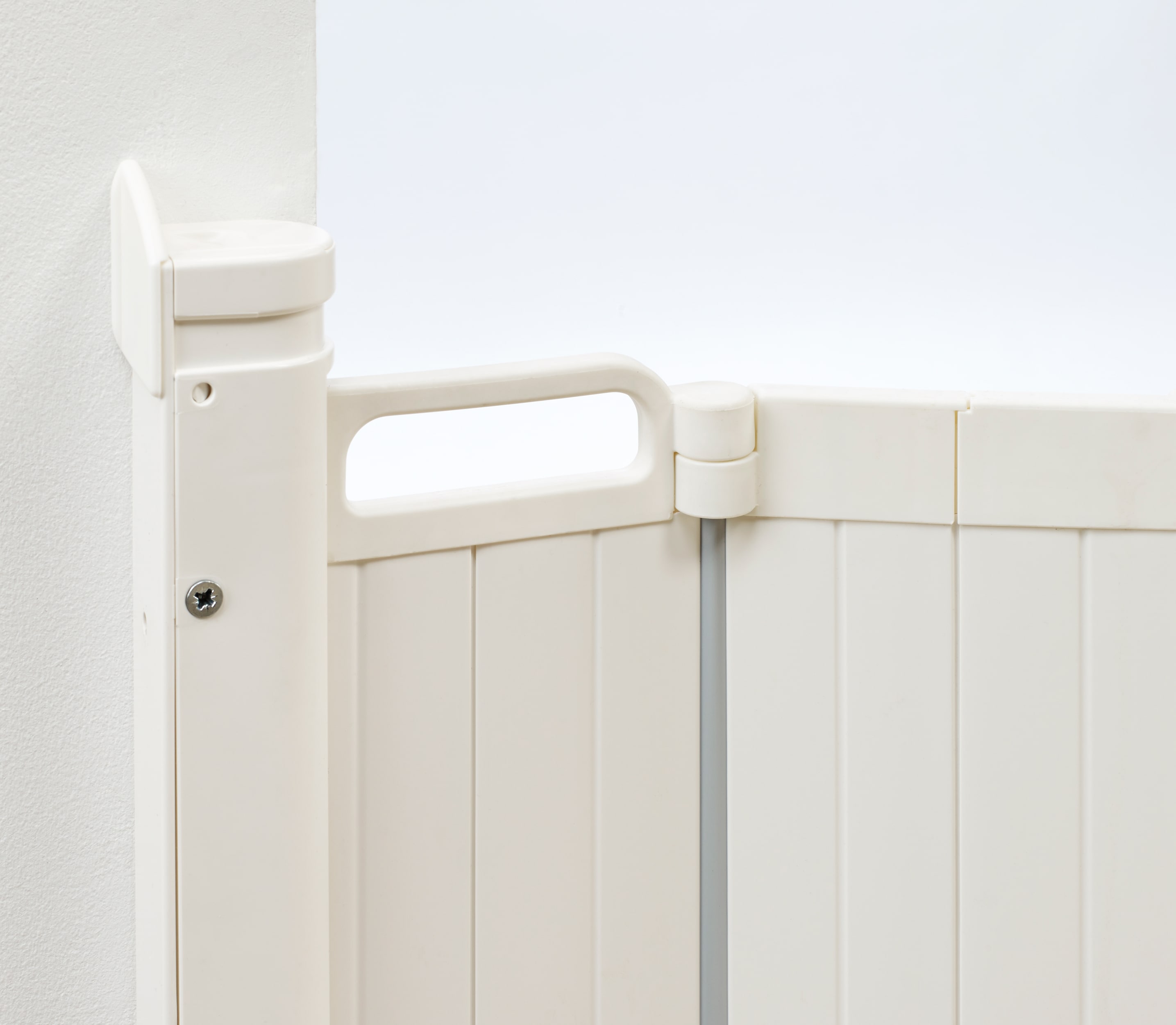 BabyDan 36-in x Mounted White Plastic Safety Gate in the Child Safety Gates department at
