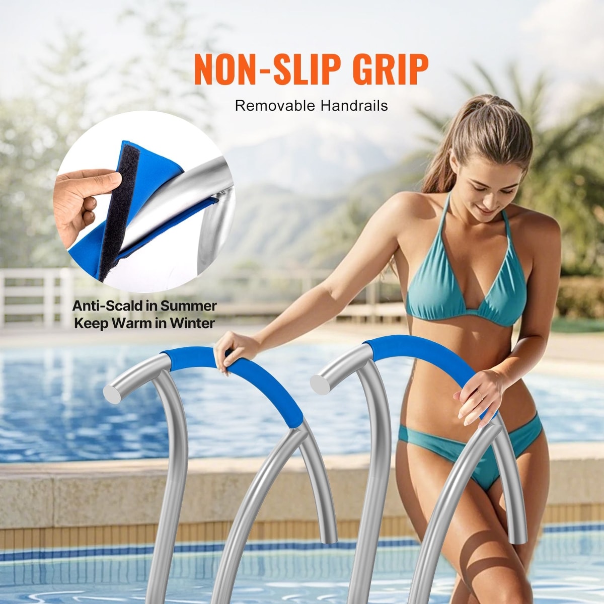 Tooliom D0102HS0J5T Above-Ground-Pool-Lad-Steps - View #4