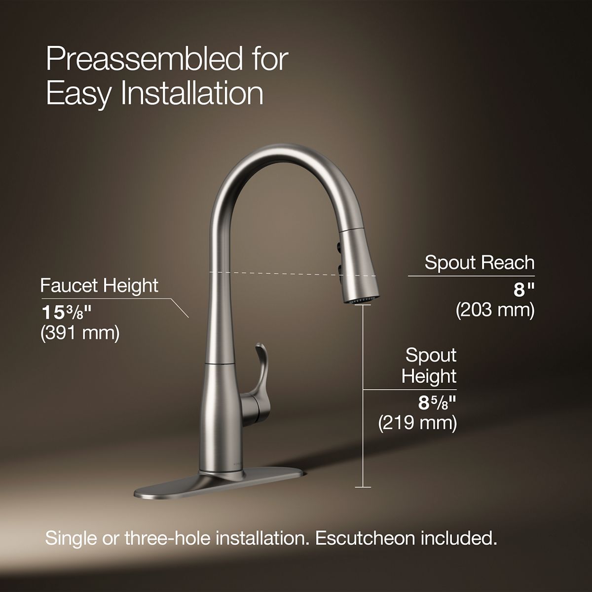 KOHLER 597-VS Kitchen-Faucets - View #3