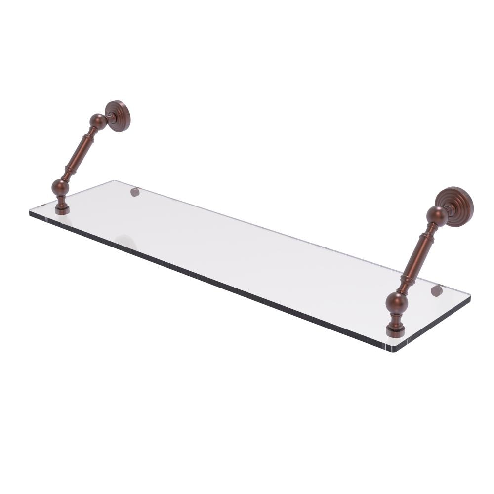 Allied Brass WP-1-30-CA Waverly Place Antique Copper 1-Tier Wall Mount Bathroom Shelf (30-in X 7.3-in X 8-in)