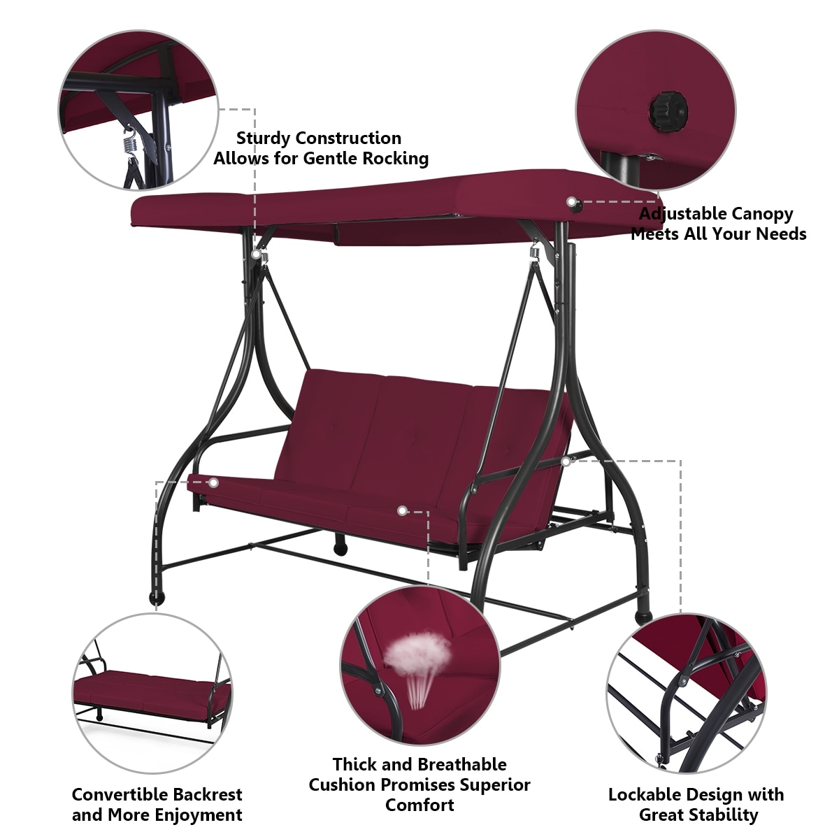 CASAINC WF-OP70492ZS Swing-Gliders - View #5