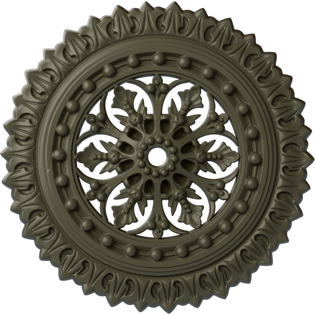 Ekena Millwork CM18SKWHF Sellek 18.5-in W x 18.5-in L Painted Witch Hazel Polyurethane Whole Ceiling Medallion