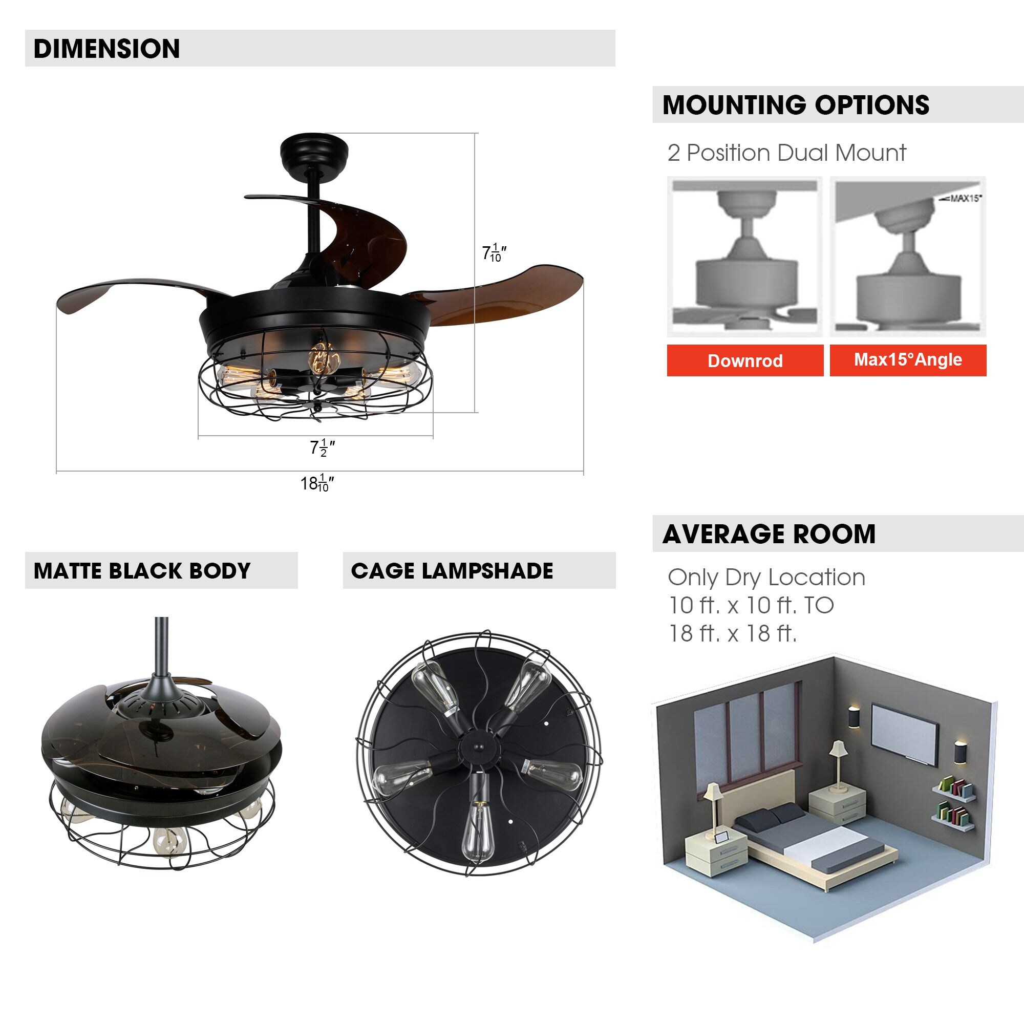 Parrot Uncle F4503110V Ceiling-Fans - View #5