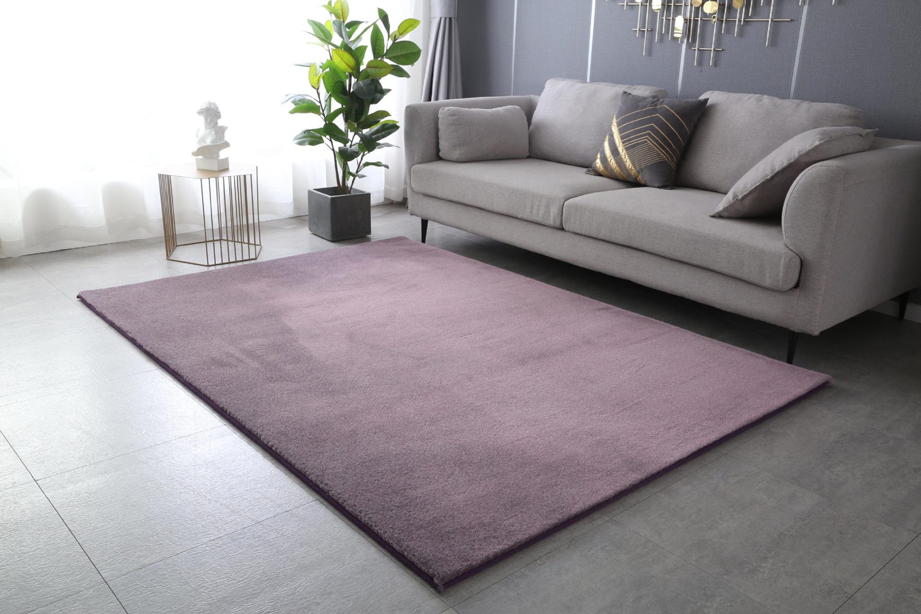 MDA Rugs EM0557 Emma 5 x 7 (ft) Polyester Purple Rectangular Indoor Solid Area rug