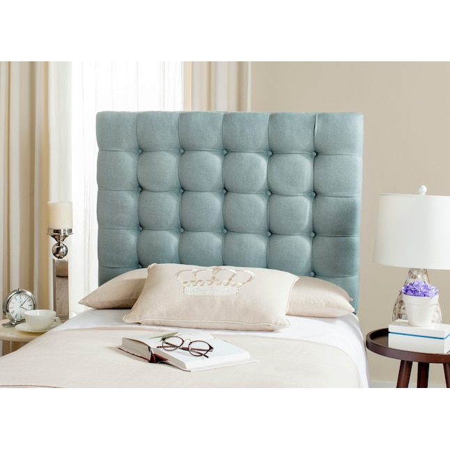 Safavieh Lamar Slate Blue Twin, Twin Bed Upholstered Headboards