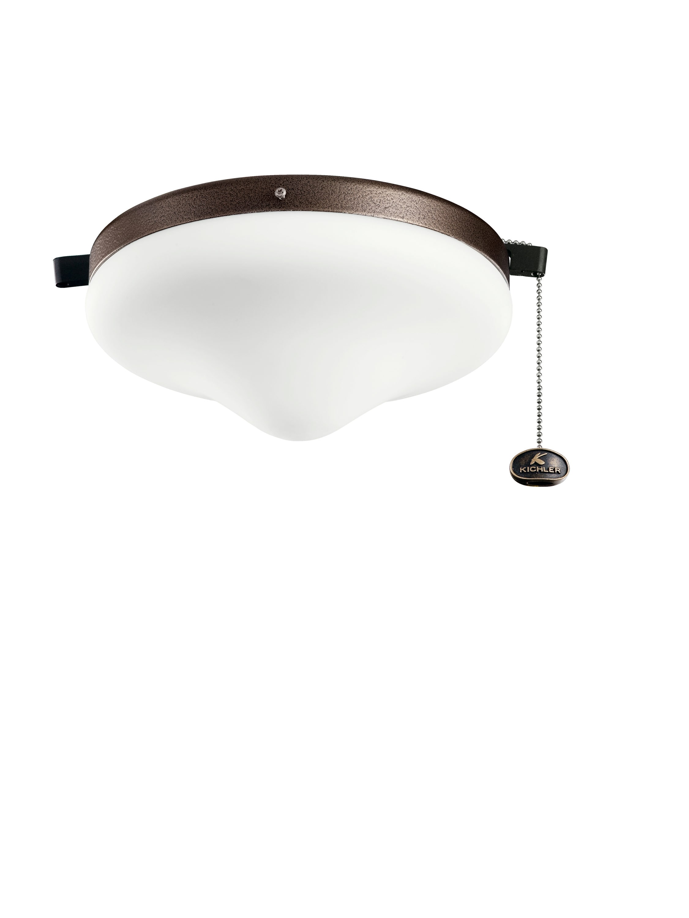 Kichler 380010TZP 10.25-in 2-Light Bronze LED Ceiling Fan Light Kit