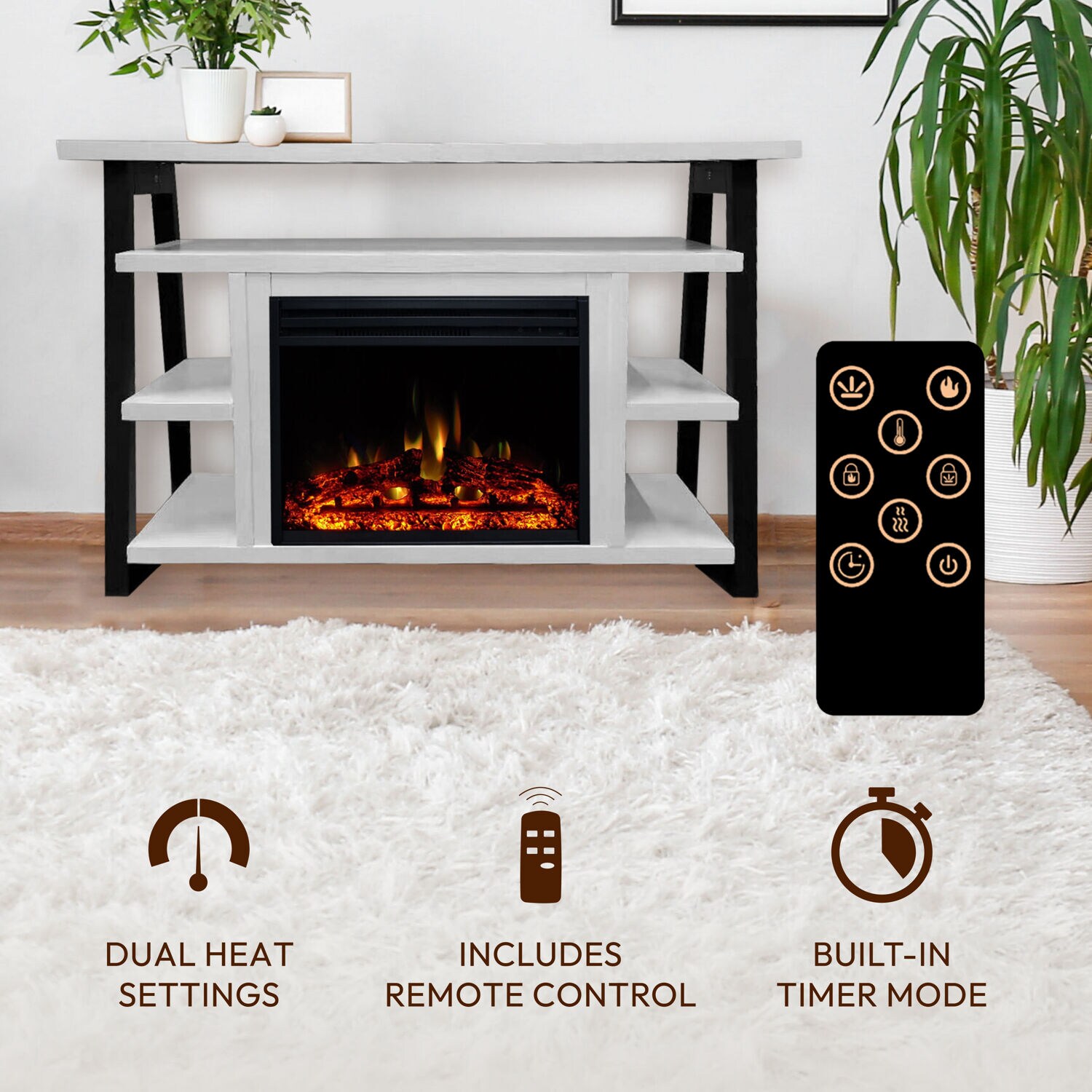 Cambridge CAM5332-1WHTLG3 Electric-Fireplaces - View #5