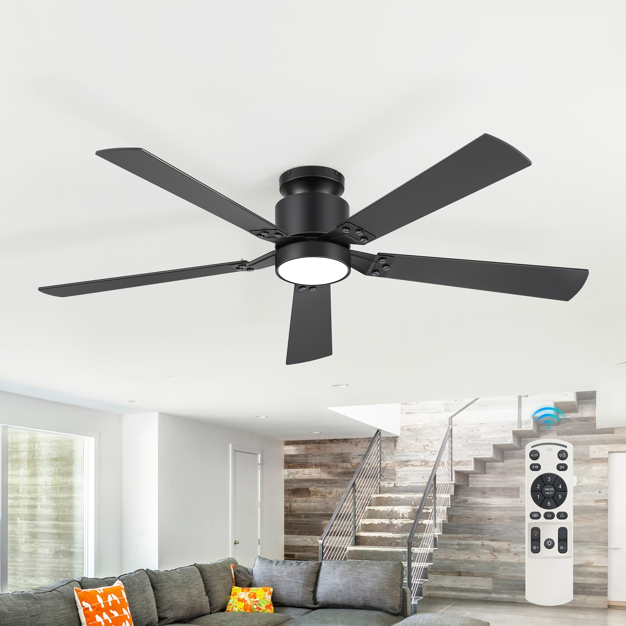 Breezary 35063-BK-NL Ceiling-Fans - View #2