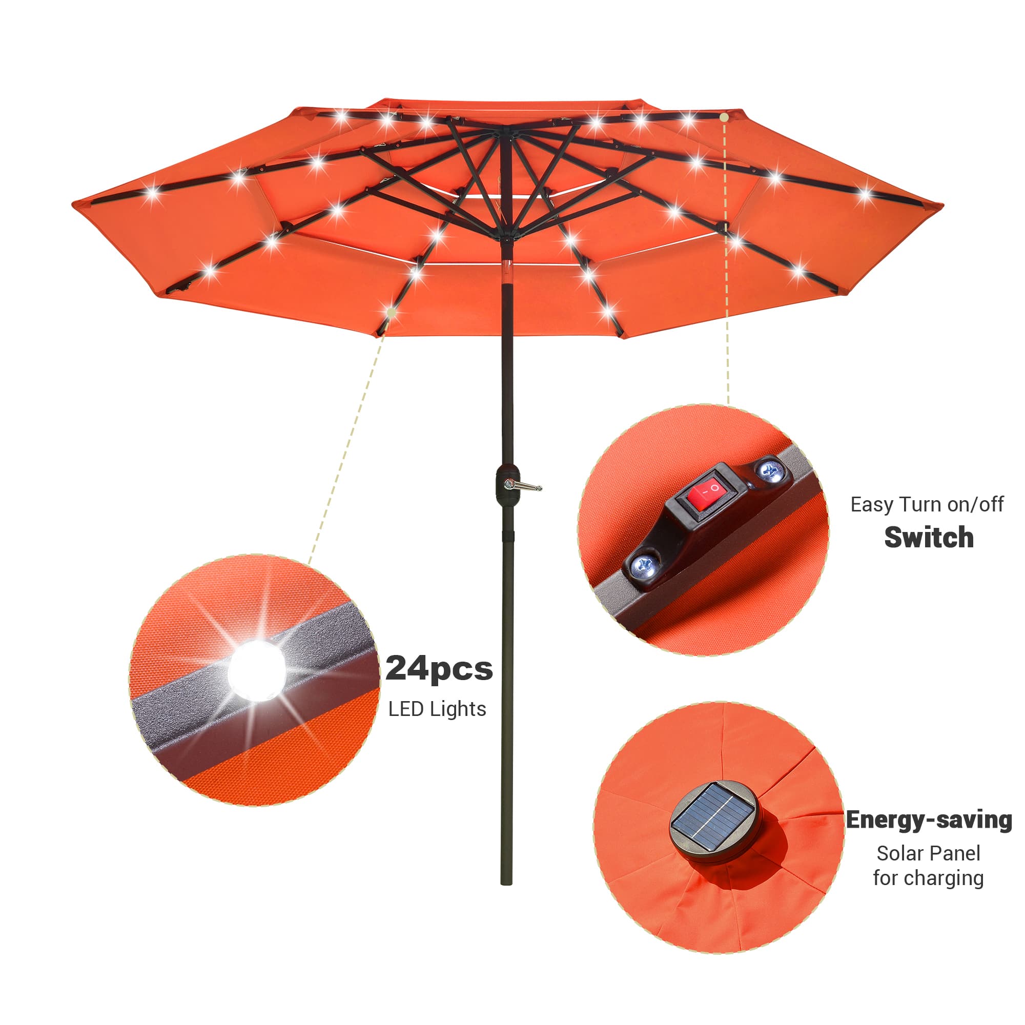 Yescom 07UMB041-3T9L-13-LO Umbrellas-2 - View #3