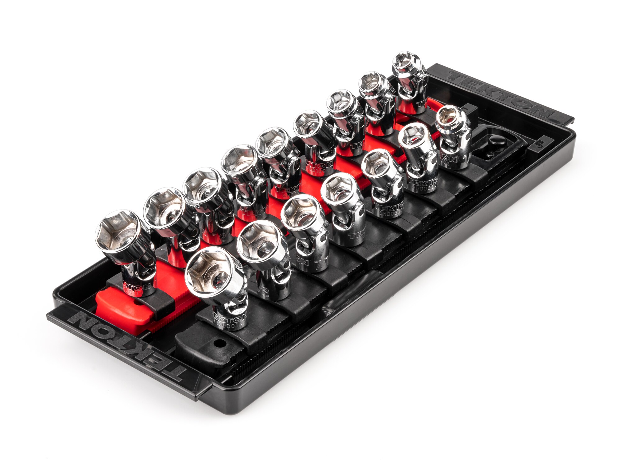 TEKTON 1/4-in Drive Standard (SAE) and Metric Universal Joint Socket Set (16-Pieces) SHD90217 Sansujyuku sansujyuku.com