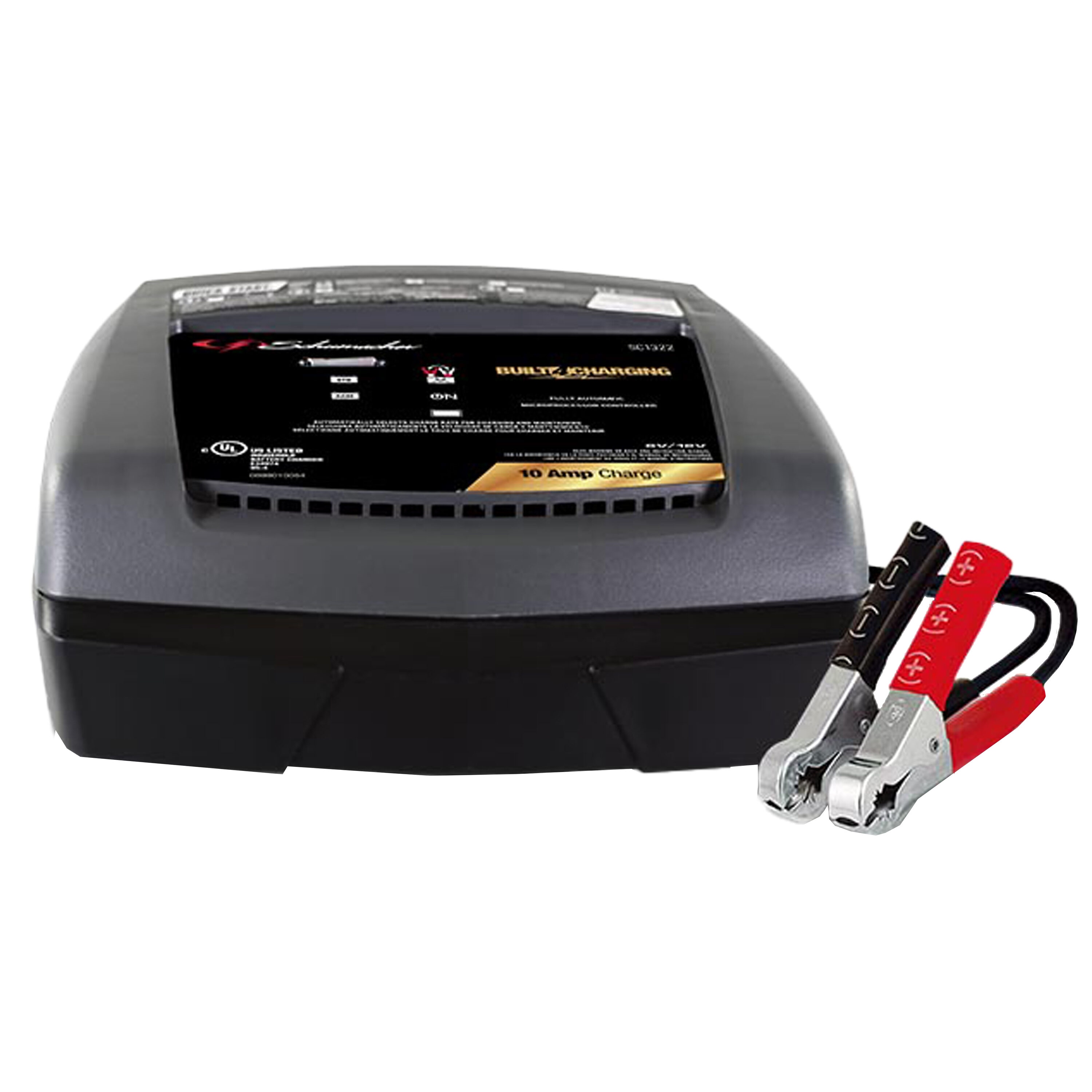 Schumacher SC1322 6V/12V Handheld Fully Automatic Battery Charger and 10A Maintainer