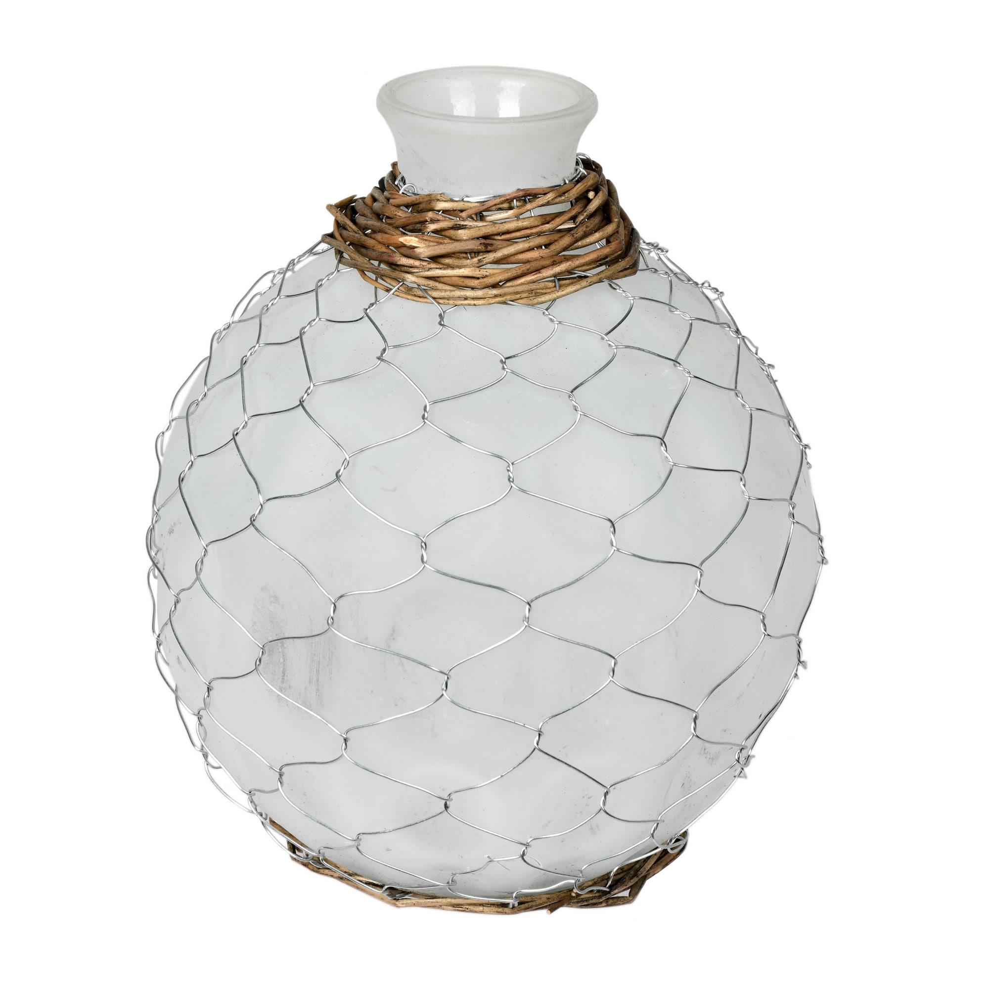 Vickerman FQ194008 Off-white Glass Casual Vase