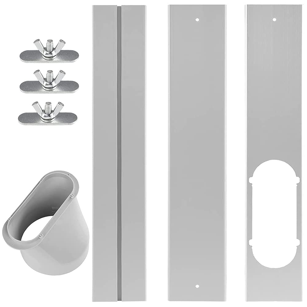 JVFCXXV  Portable Air Conditioner Window Vent Kit Adjustable Window Slide Plate Kit for 5 Inch Exhaust Hose Fits Horizontal or Vertical Windows