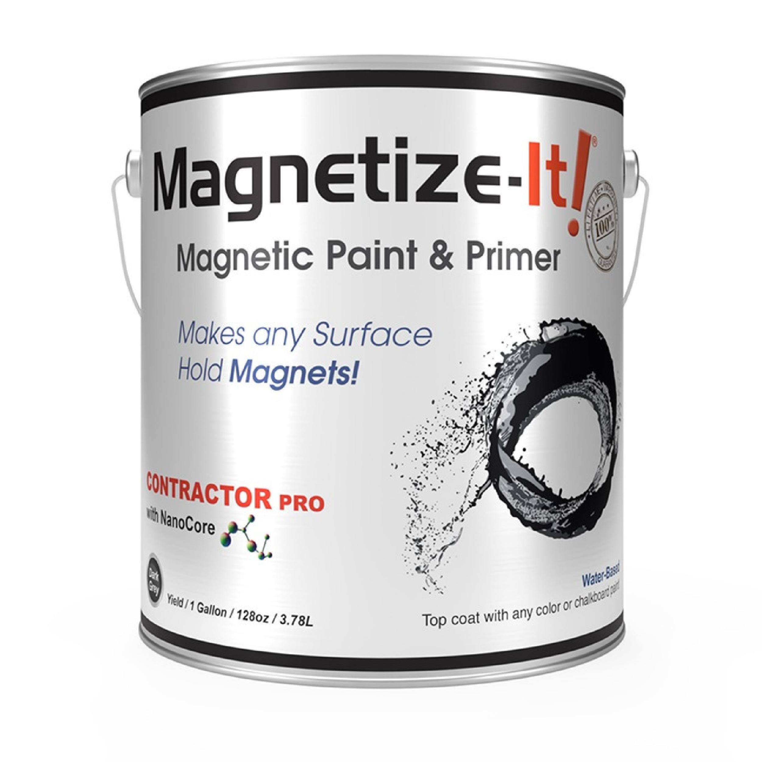 Magnetize-It! Magnetic Paint and Primer Black Water-based Magnetic Paint  (1-Gallon) in the Craft Paint department at
