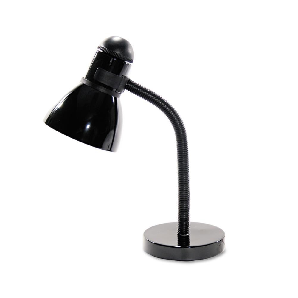 Swing Arm Desk Lamp with Weighted Base, Black