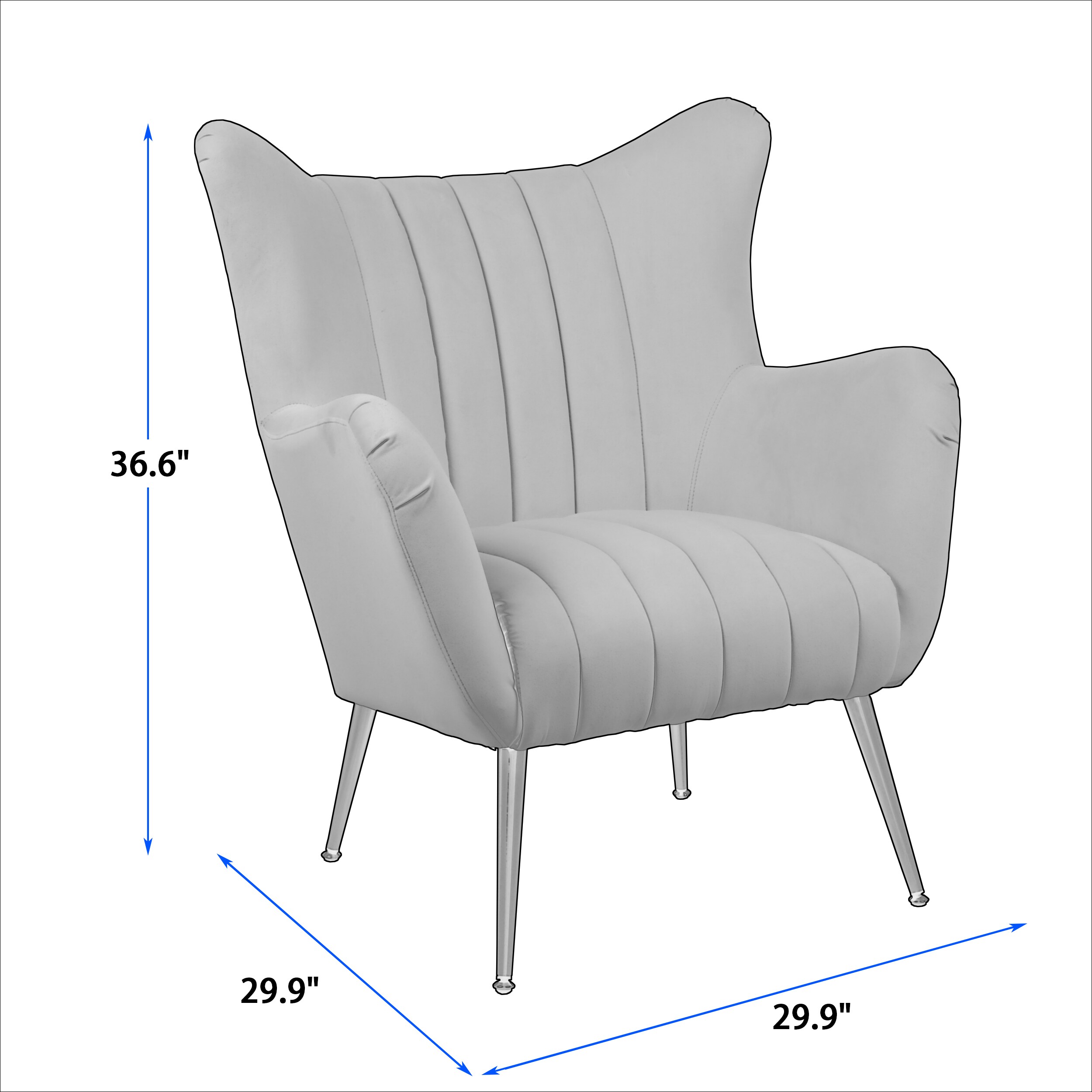 CASAINC WF-HFSN133-BL Dining-Chairs - View #12