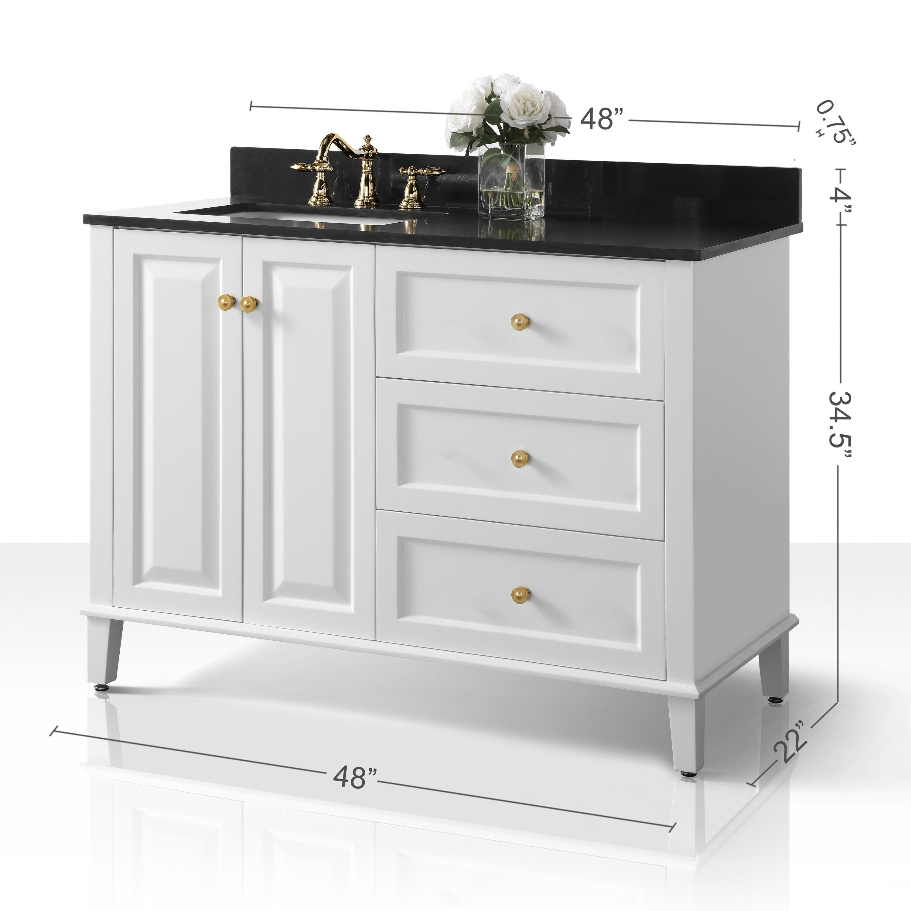 Ancerre Designs VTSMHANNAH48LWBGD Bath-Vanity-Combo - View #3