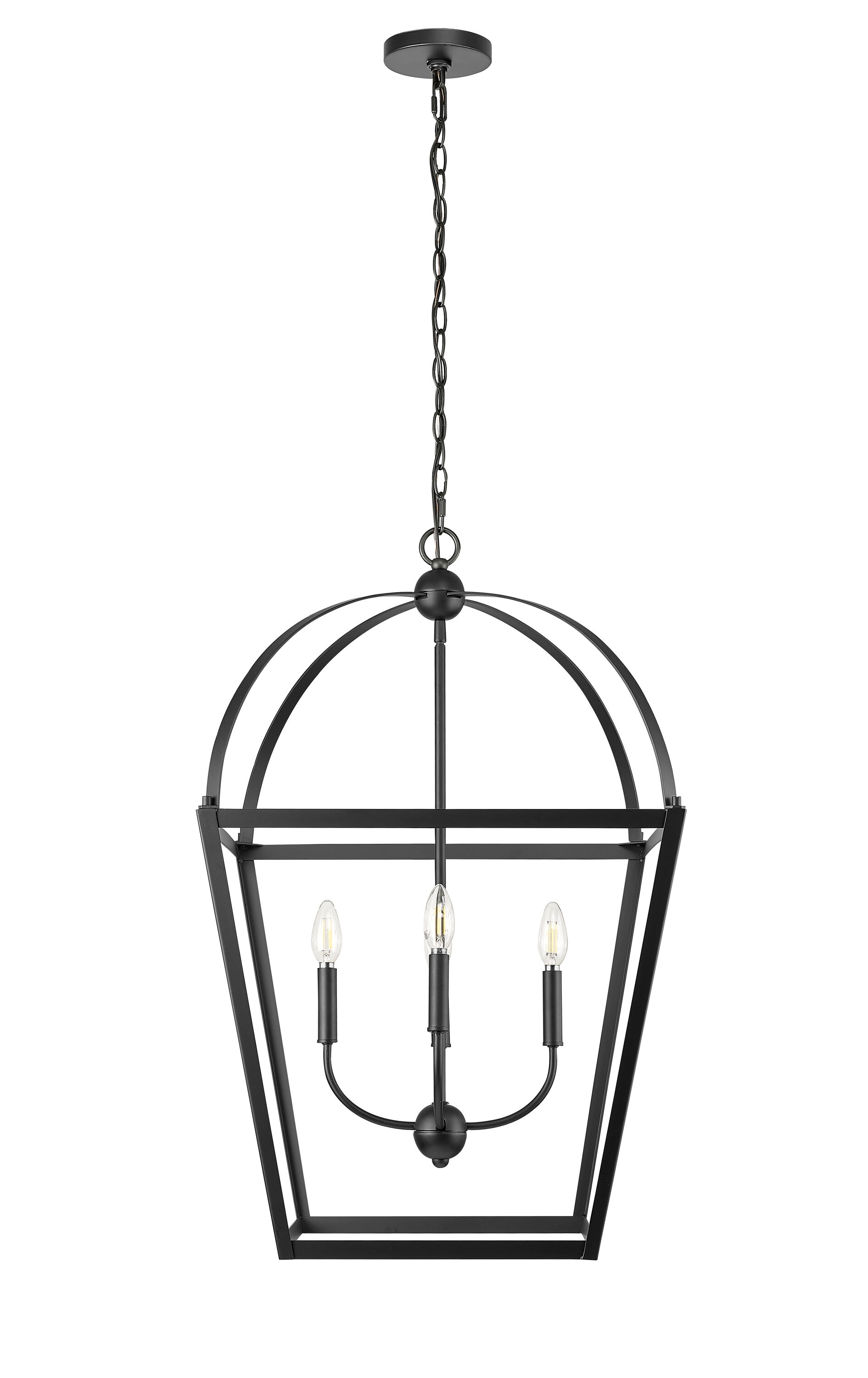 Millennium Lighting 13904-MB Taos 1 -Light Matte Black/Wood Grain Modern/contemporary Seeded glass Cylinder Large Hanging Pendant light