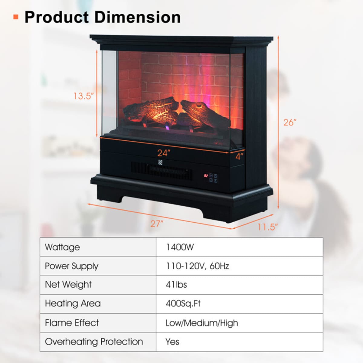 Clihome CL-DKUS-10179 Electric-Fireplaces - View #5