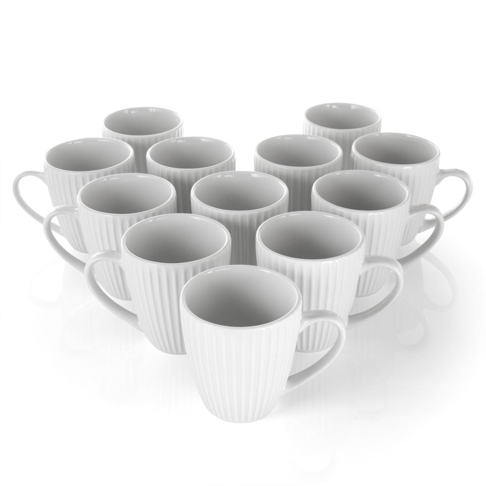 Elama Elle Mug Set of 12 Pieces - White