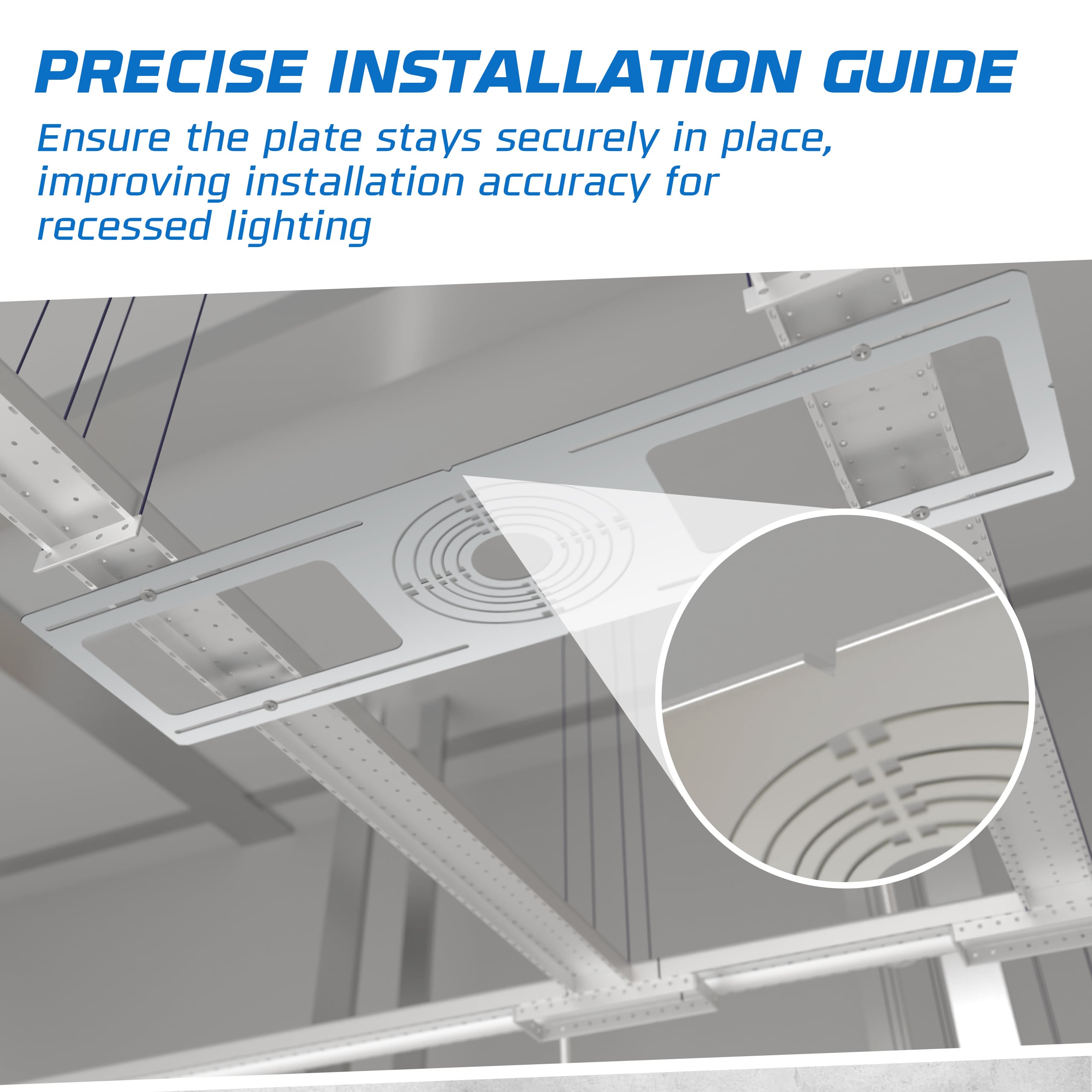OHLECTRIC 48 Pack New Construction Recessed Light Mounting Plates Flat ...